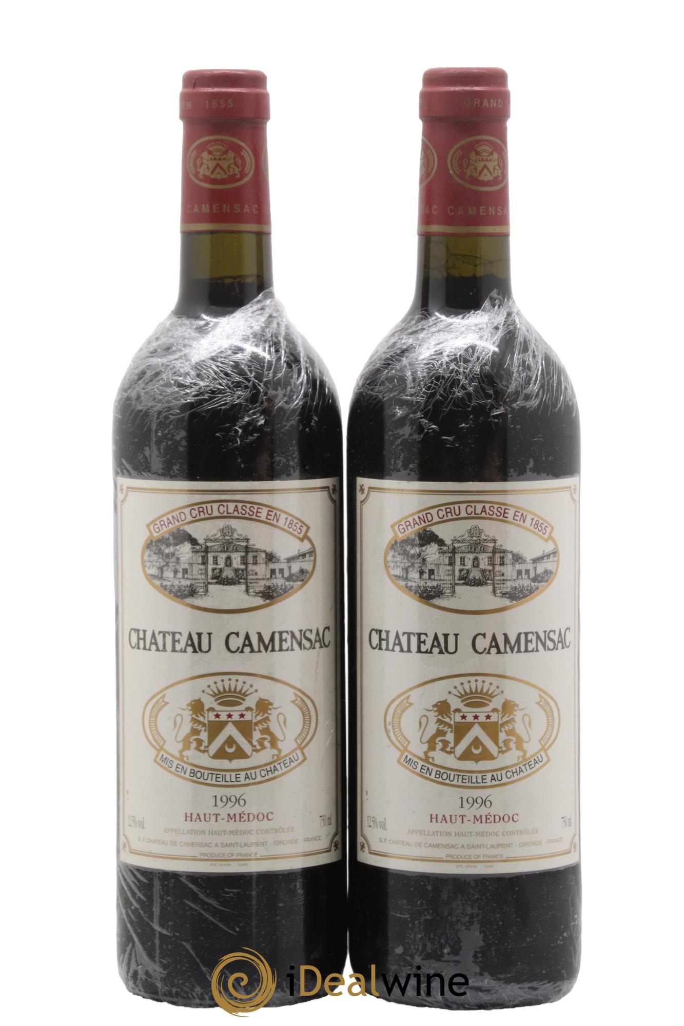 Château Camensac 5ème Grand Cru Classé 1996 - Lot de 2 bouteilles - 0