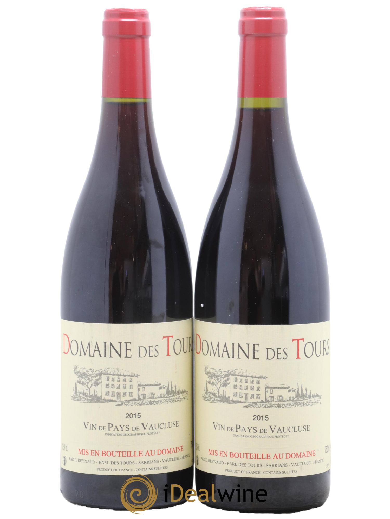 Vaucluse (Vin de Pays de Vaucluse) Domaine des Tours Emmanuel Reynaud 2015 - Lot de 2 bouteilles - 0