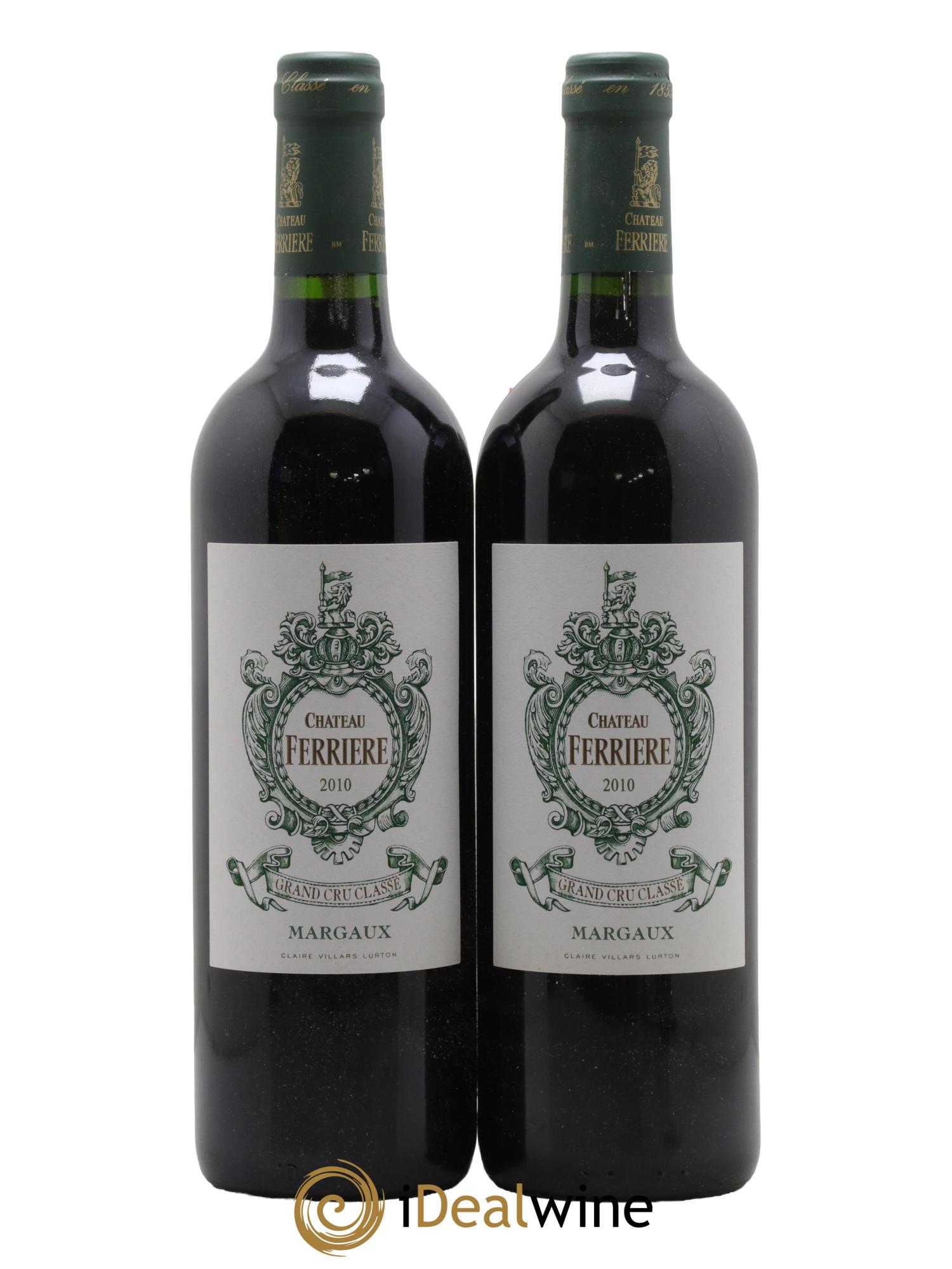 Château Ferrière 3ème Grand Cru Classé 2010 - Lot de 2 bouteilles - 0