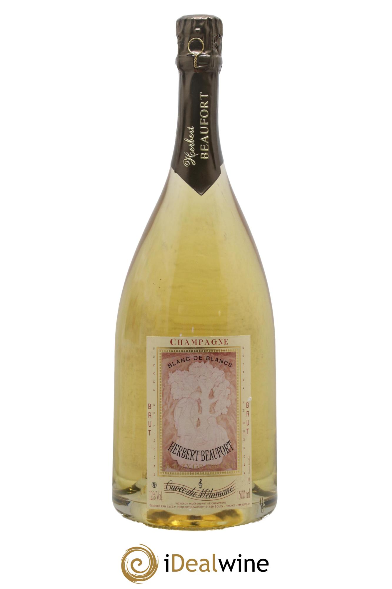 Champagne Bouzy Grand Cru Melomane Blanc De Blancs Herbert Beaufort - Lot de 1 magnum - 0