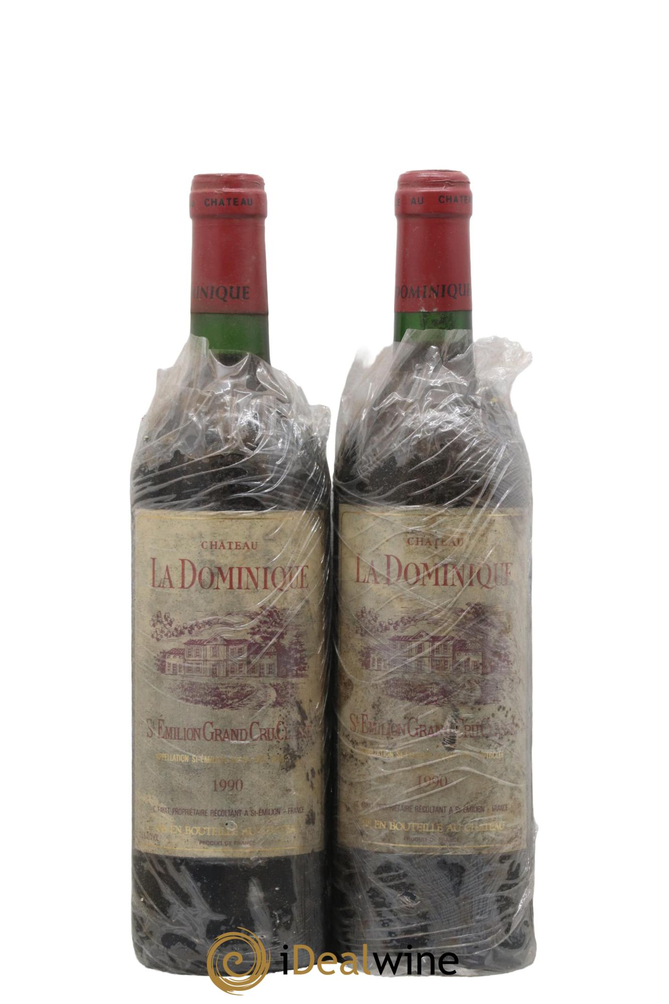 Château la Dominique Grand Cru Classé 1990 - Lot de 2 bouteilles - 0