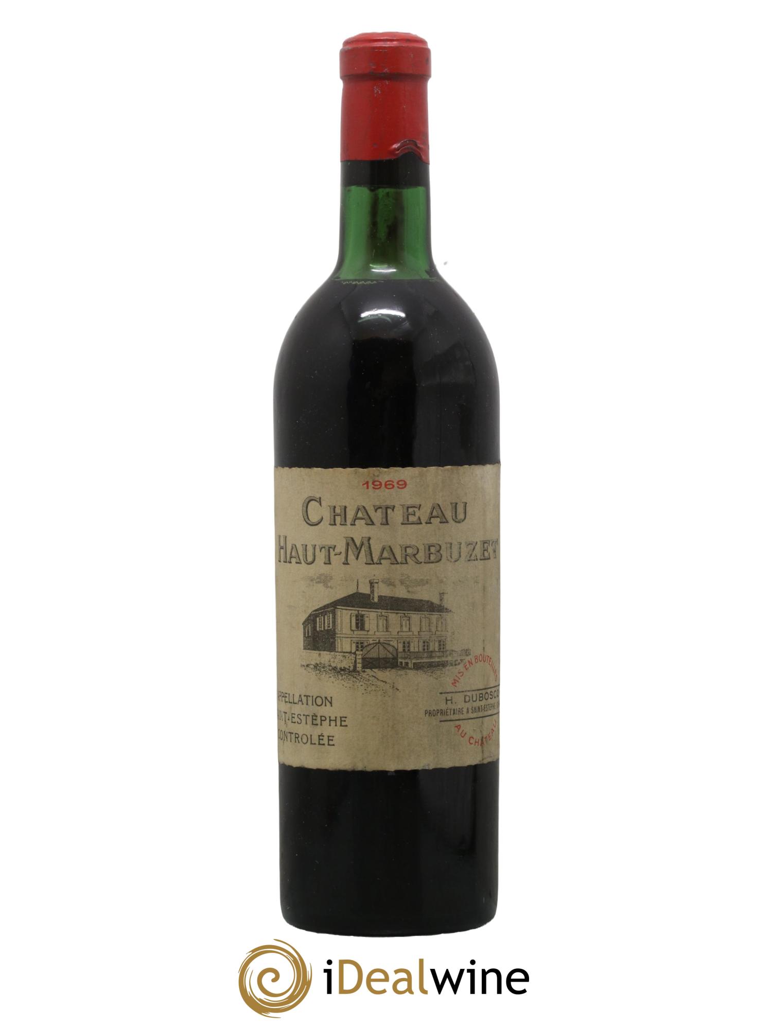 Château Haut Marbuzet 1969 - Lot de 1 bouteille - 0
