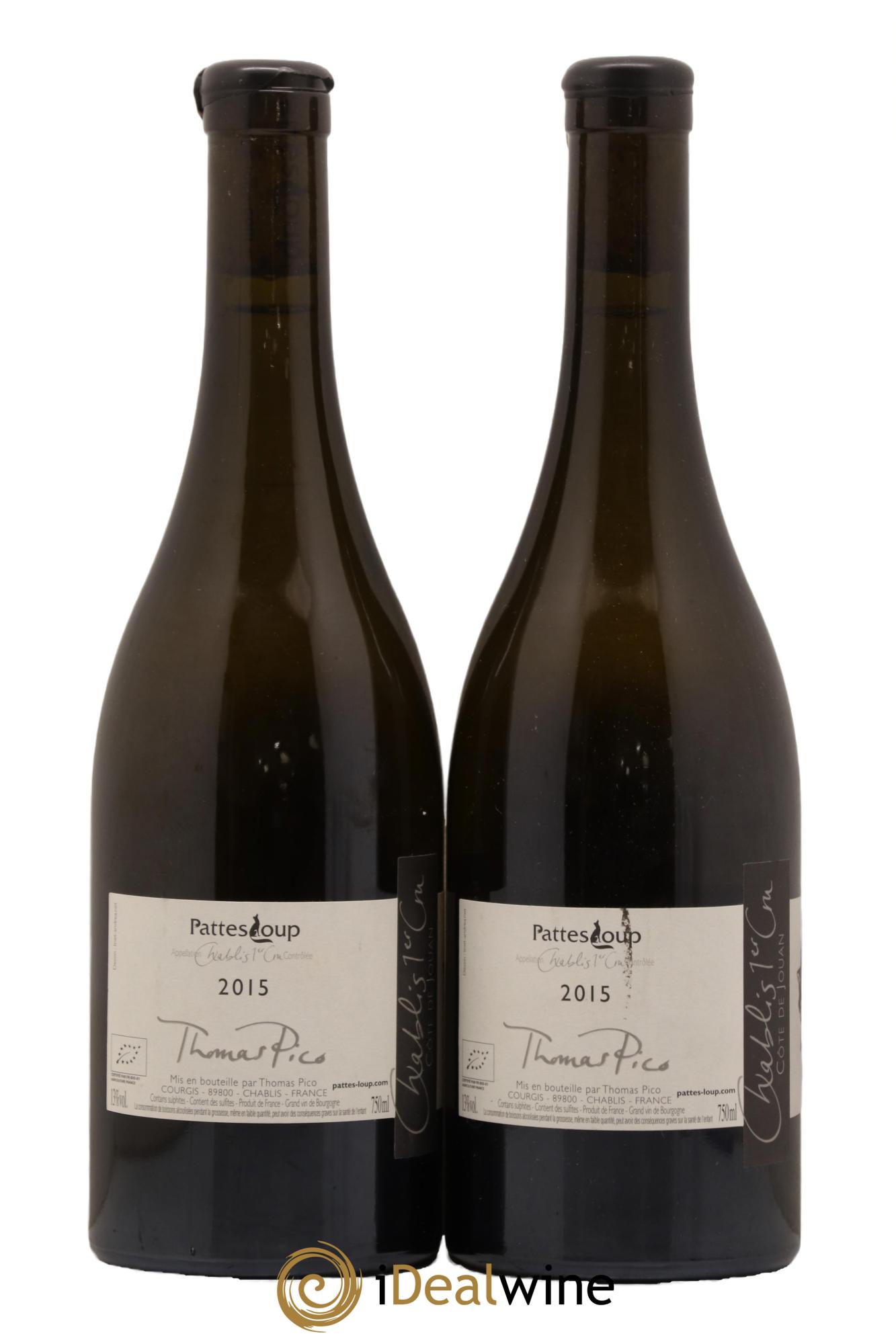 Chablis 1er Cru Côte de Jouan Pattes Loup (Domaine) 2015 - Lot de 2 bouteilles - 1