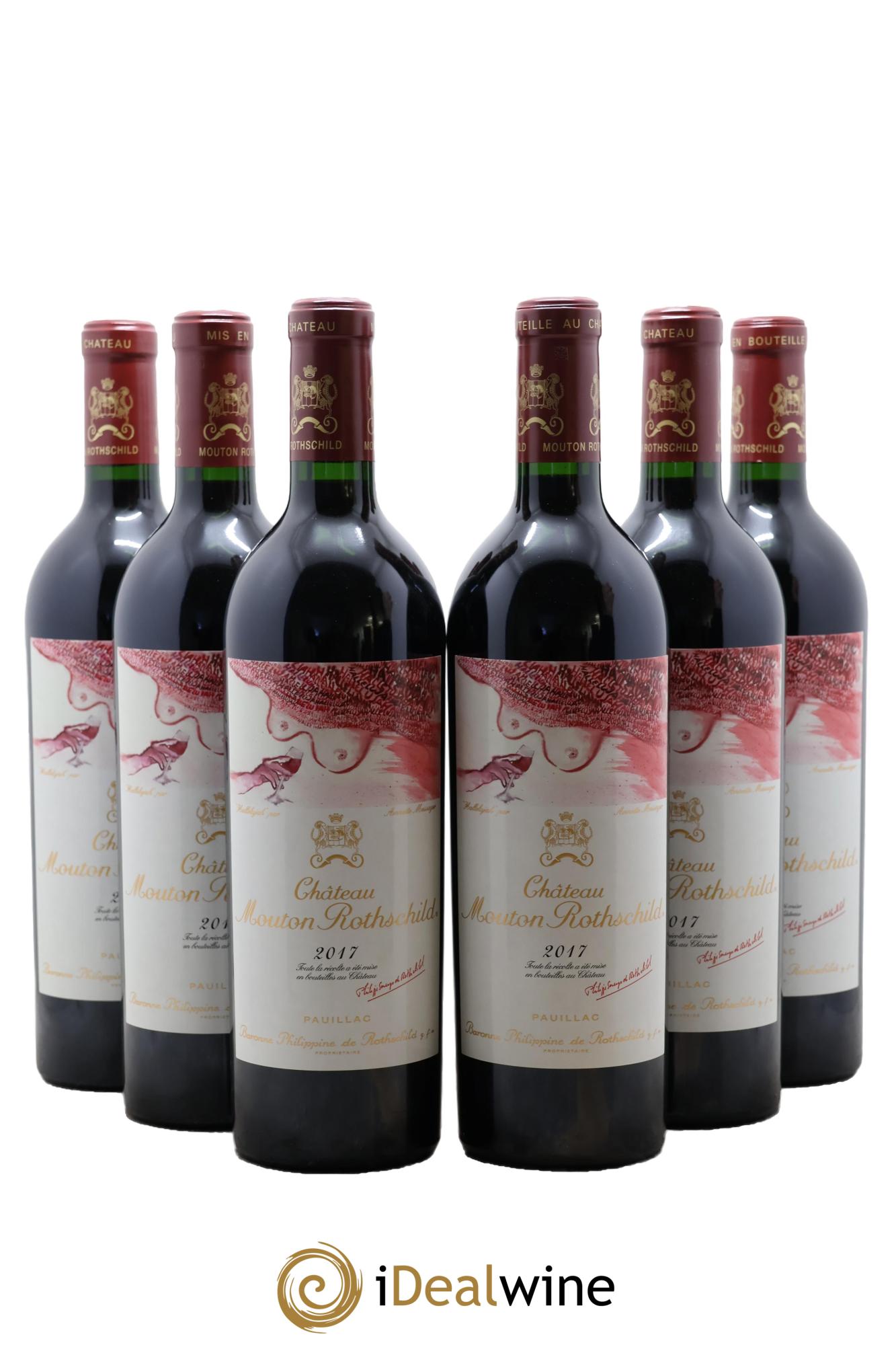 Château Mouton Rothschild 1er Grand Cru Classé 2017 - Lot de 6 bouteilles - 0