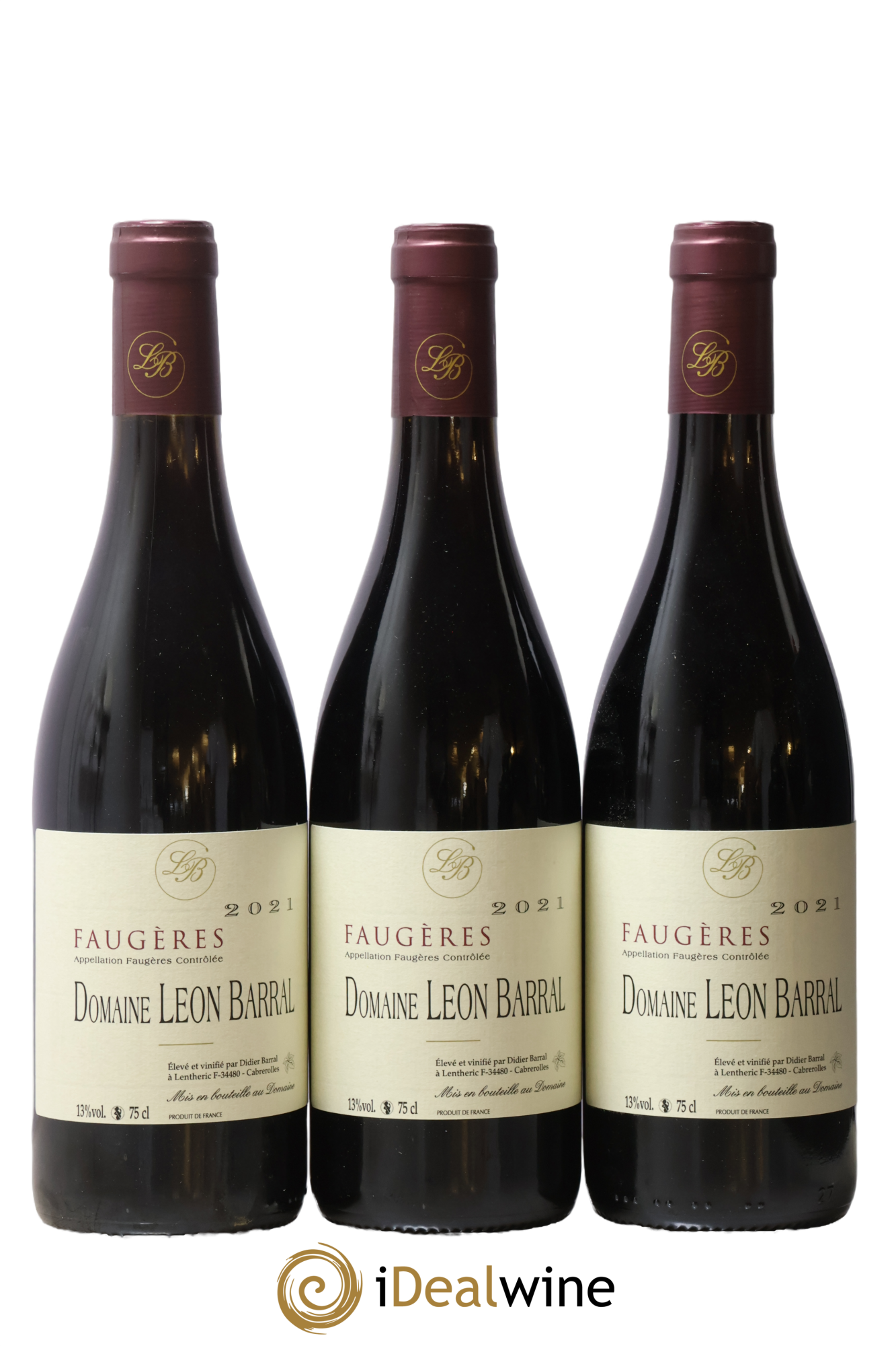 Faugères Domaine Léon Barral 2021 - Lot de 3 bouteilles - 0