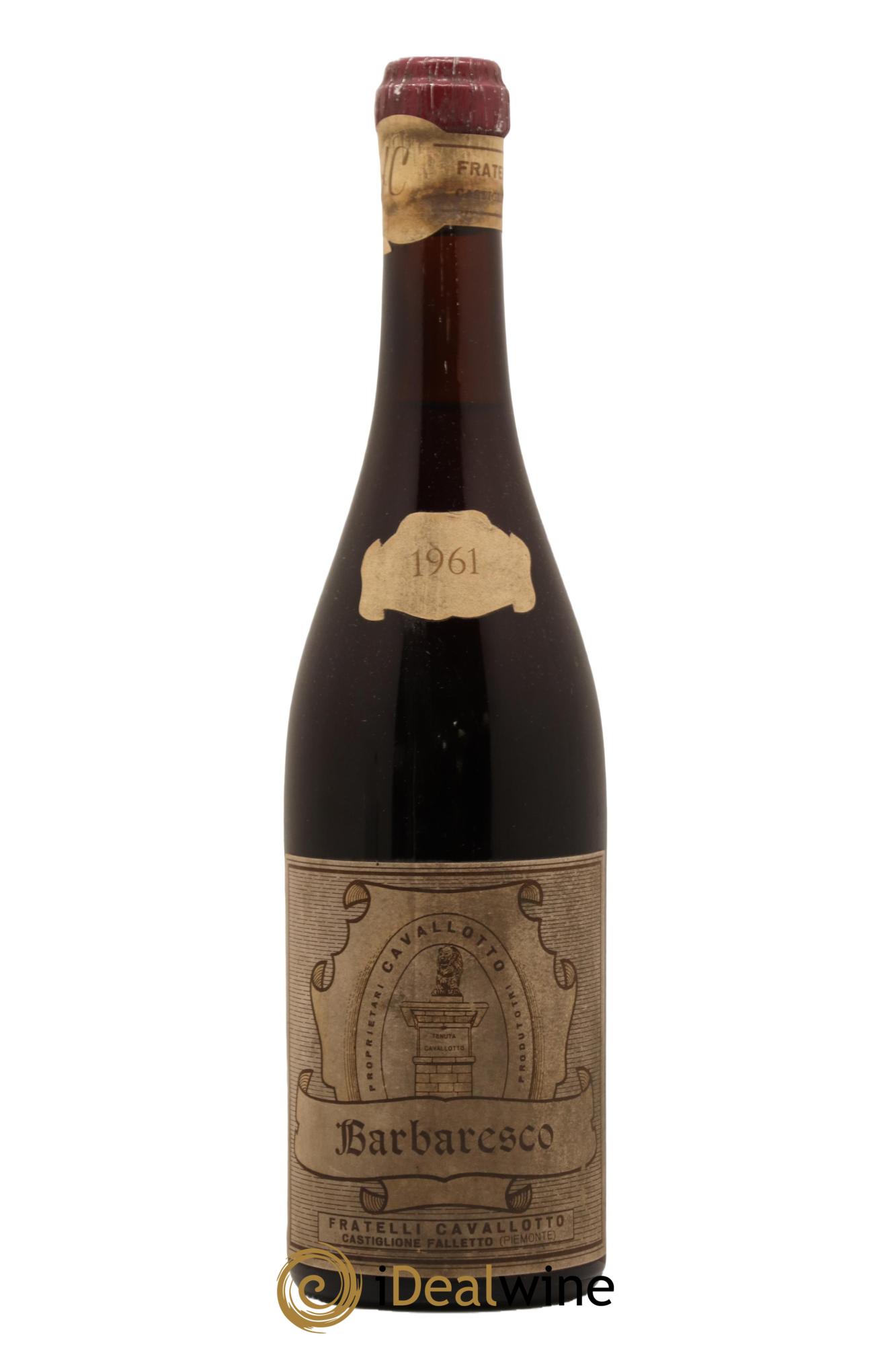 Barbaresco DOCG Fratelli Cavallotto 1961 - Lot de 1 bouteille - 0