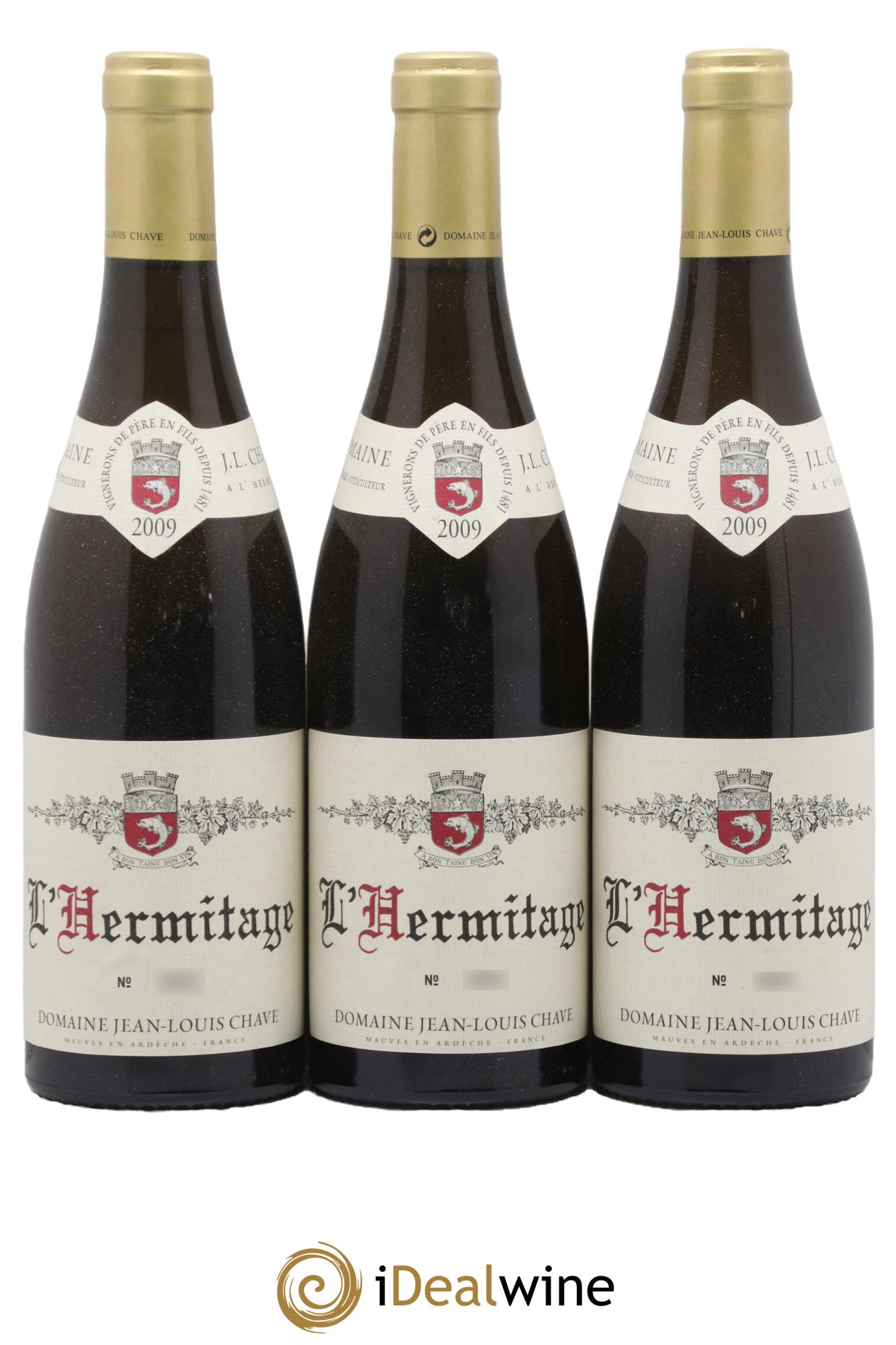 Hermitage Jean-Louis Chave 2009 - Lot de 3 bouteilles - 0