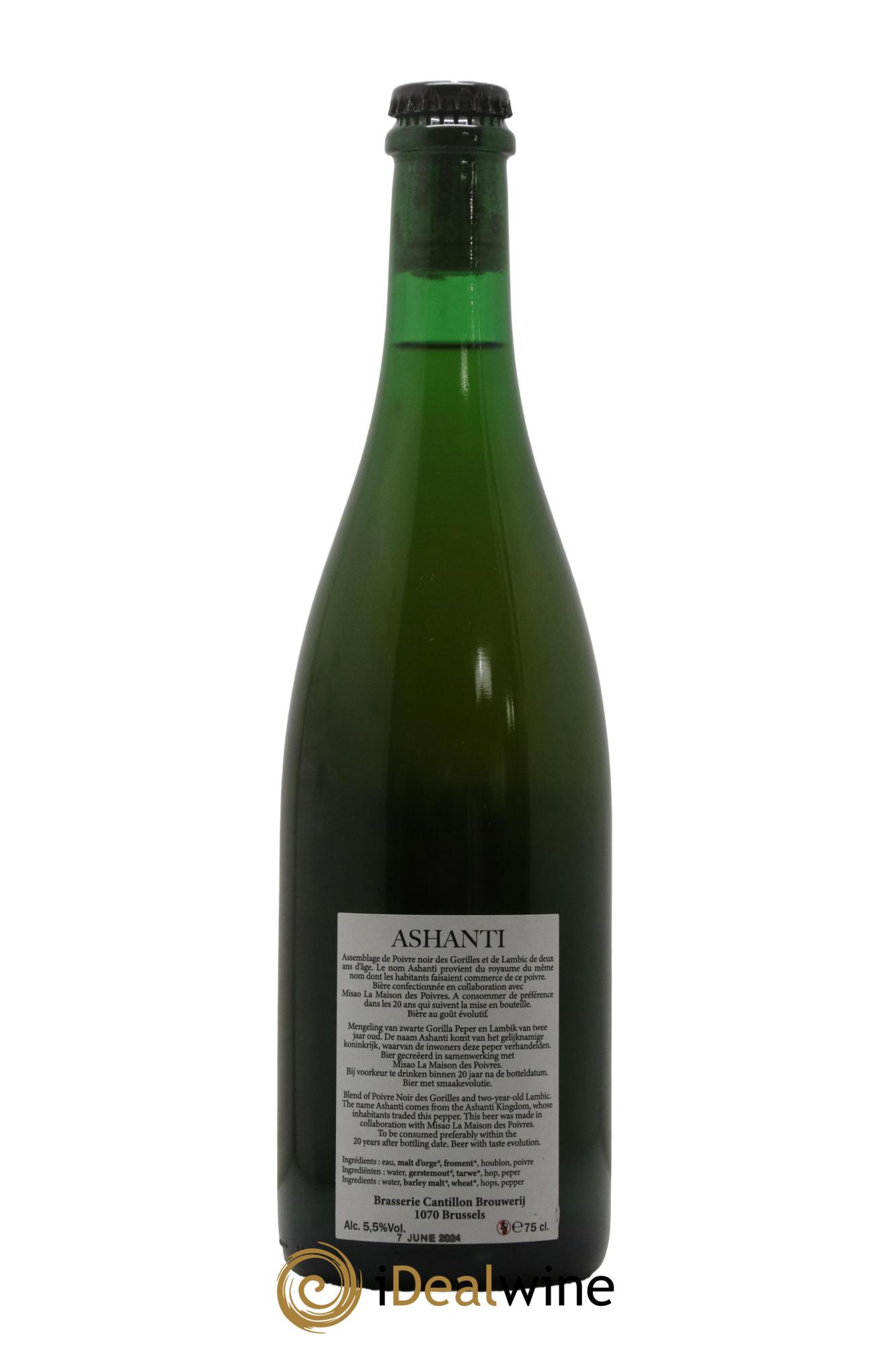 Bière Cuvée Ashanti Gueuze Cantillon - Lot de 1 bouteille - 1