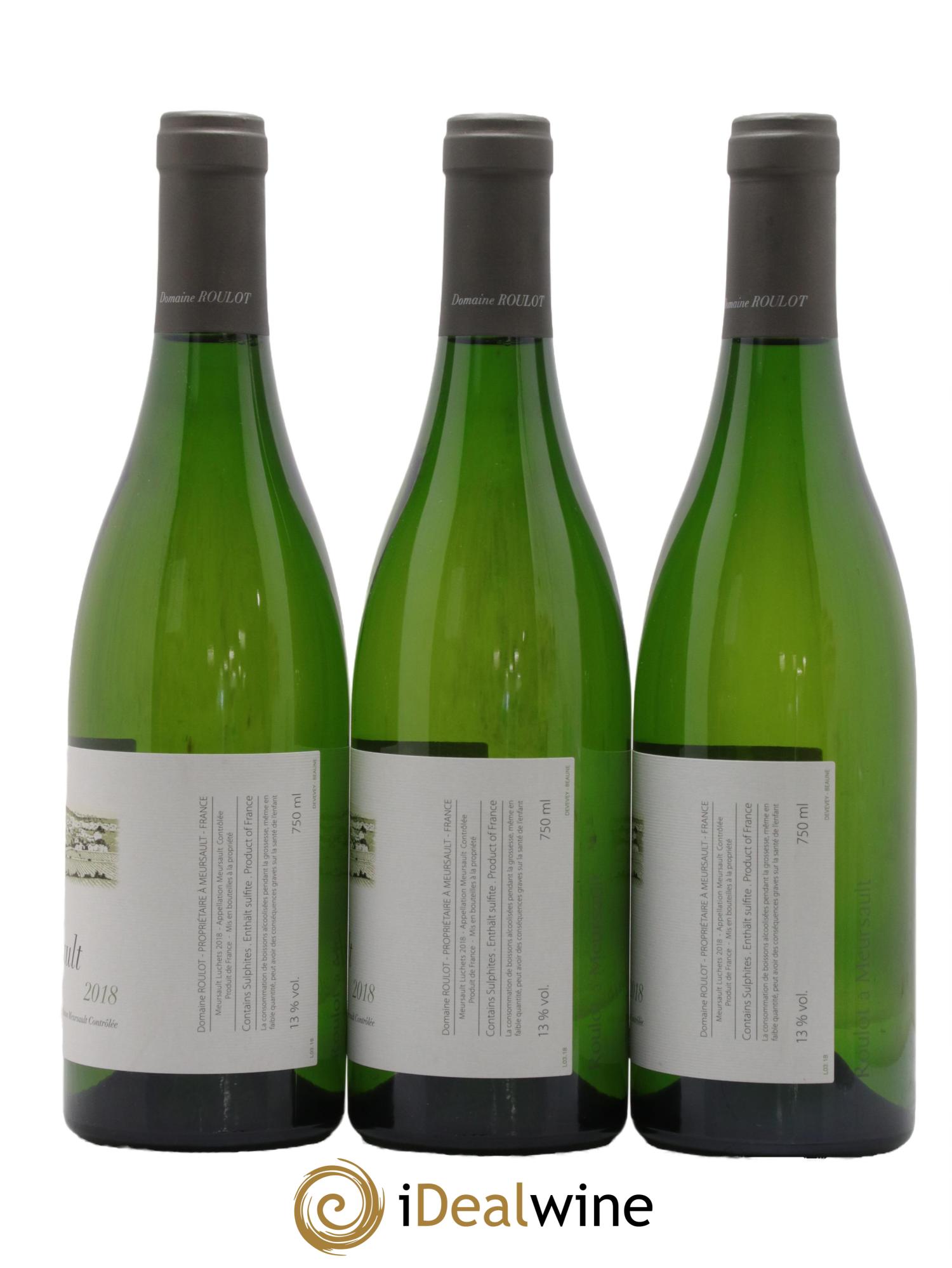Meursault Luchets Roulot (Domaine) 2018 - Lotto di 3 bottiglie - 1
