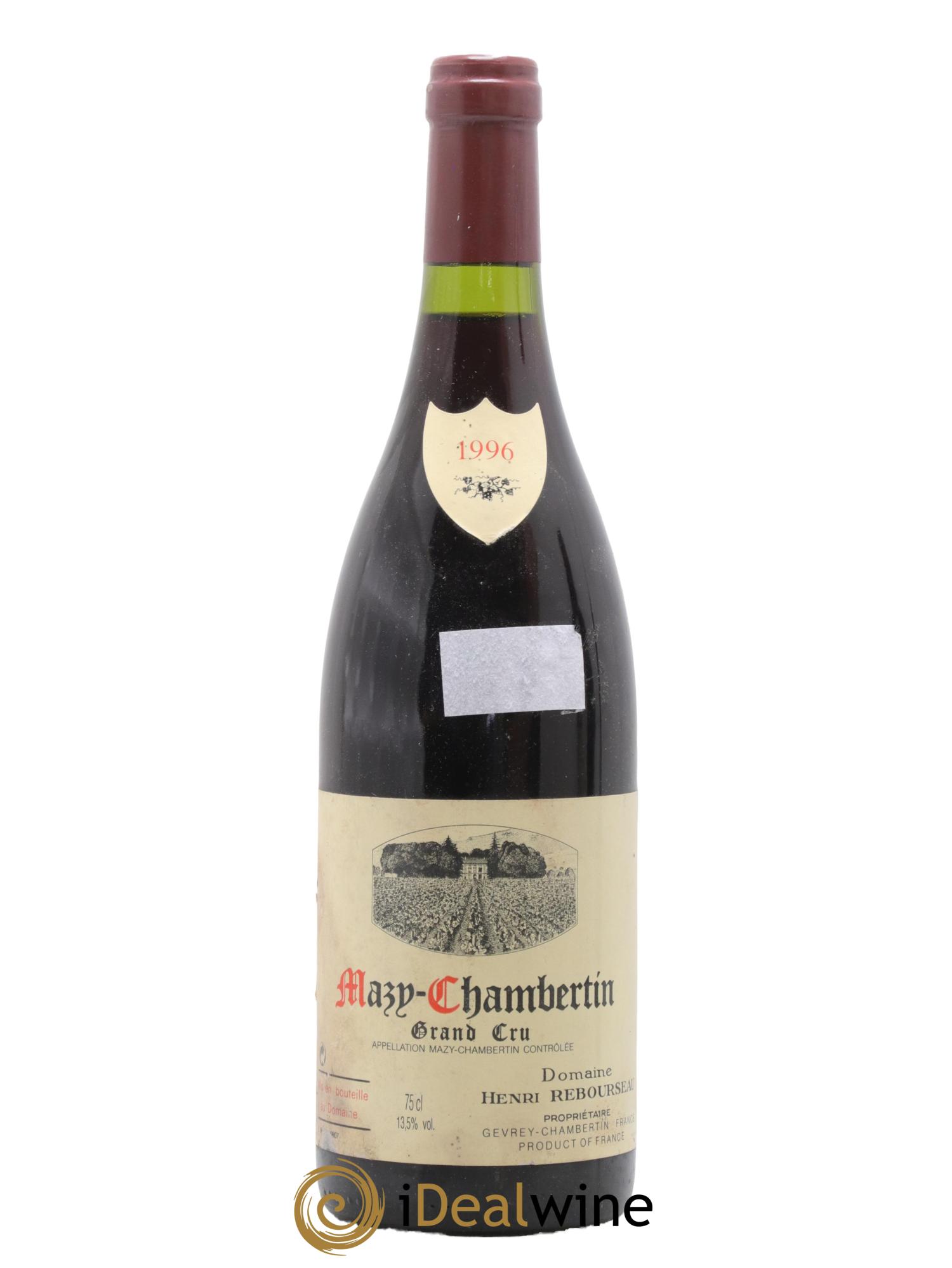 Mazis-Chambertin Grand Cru Henri Rebourseau 1996 - Lot de 1 bouteille - 0