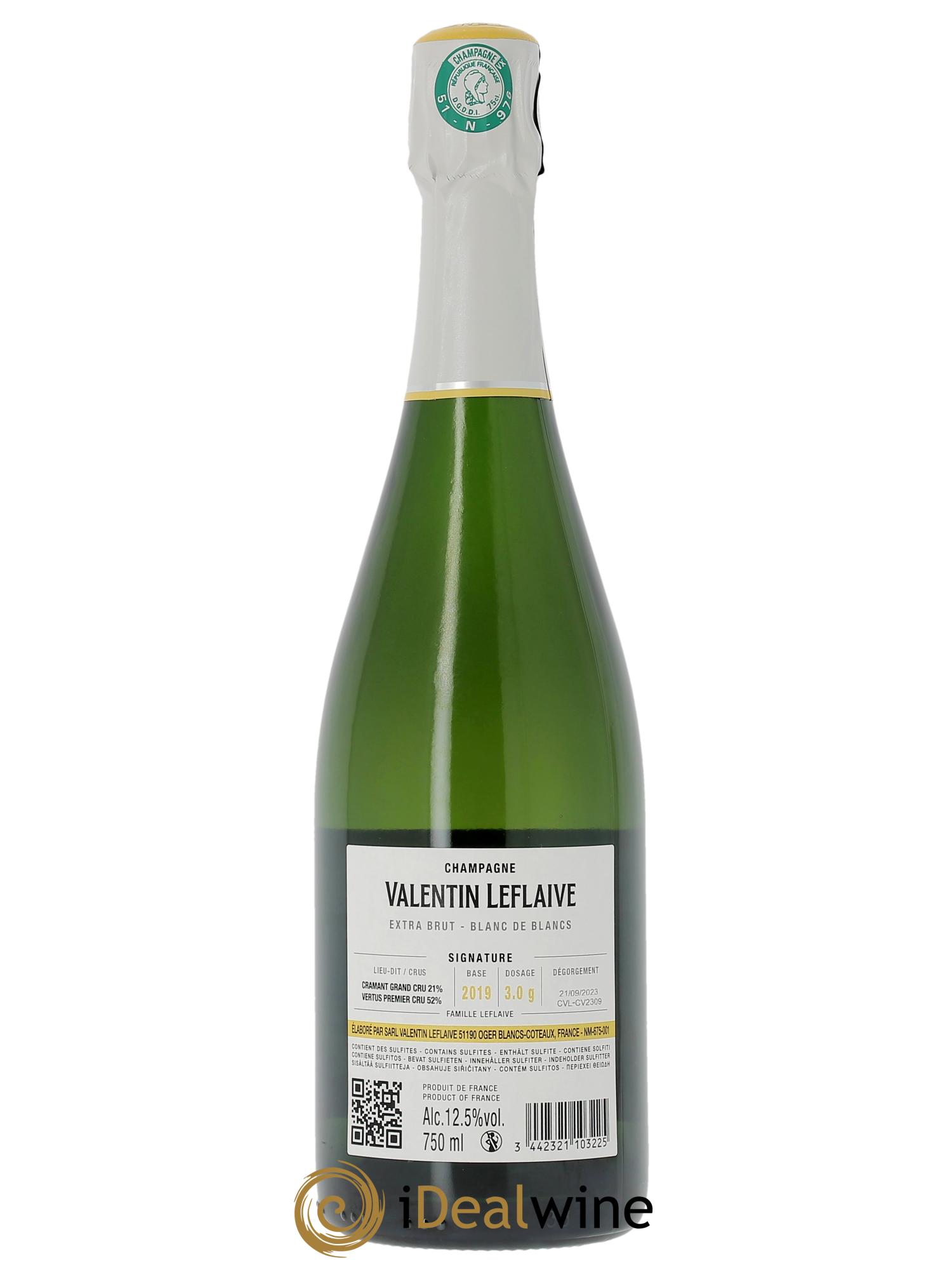 Blanc de Blancs CV 19 3.0 Extra-Brut Valetin Leflaive  - Lotto di 1 bottiglia - 1