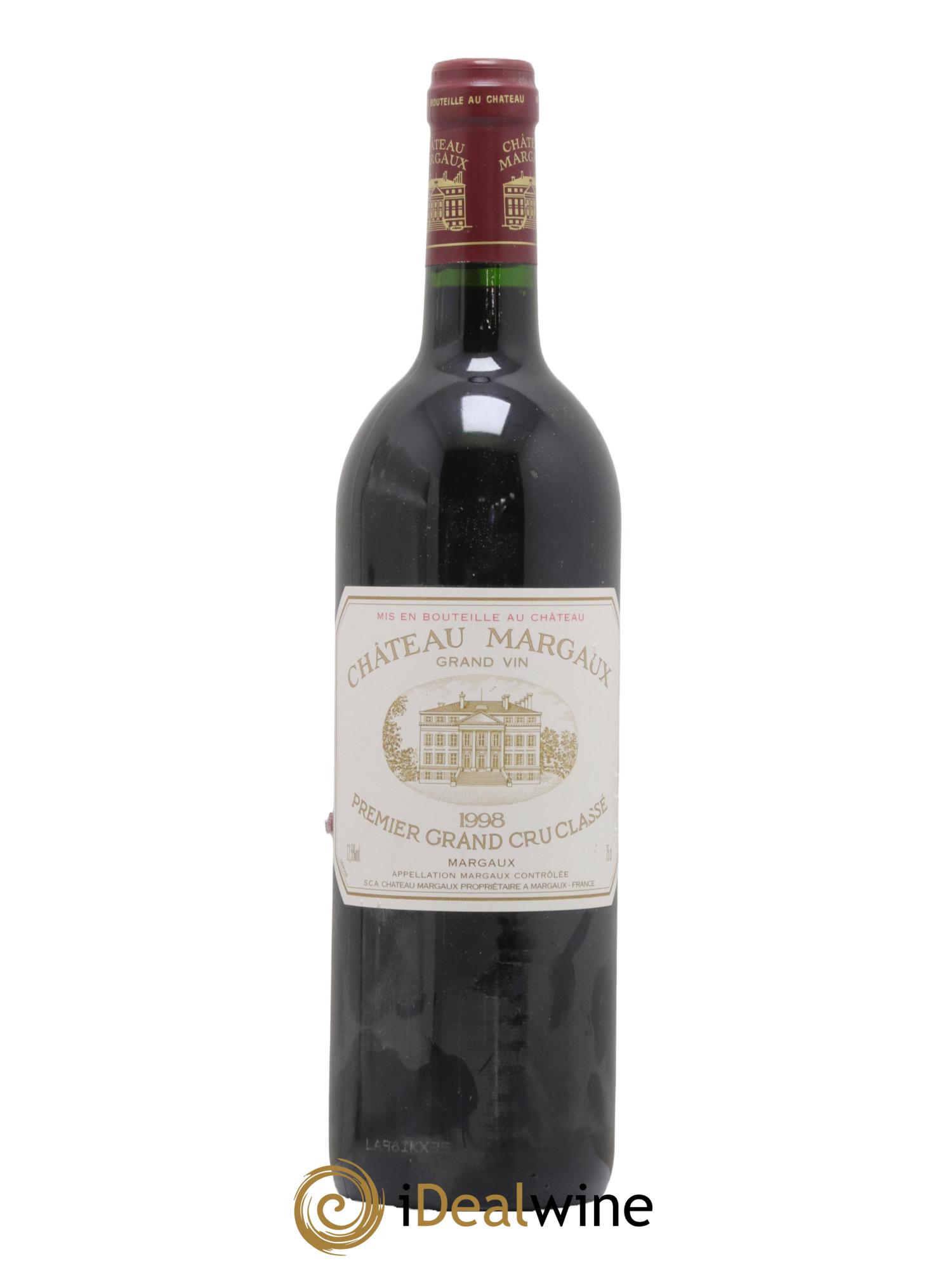 Château Margaux 1er Grand Cru Classé 1998 - Lot de 1 bouteille - 0