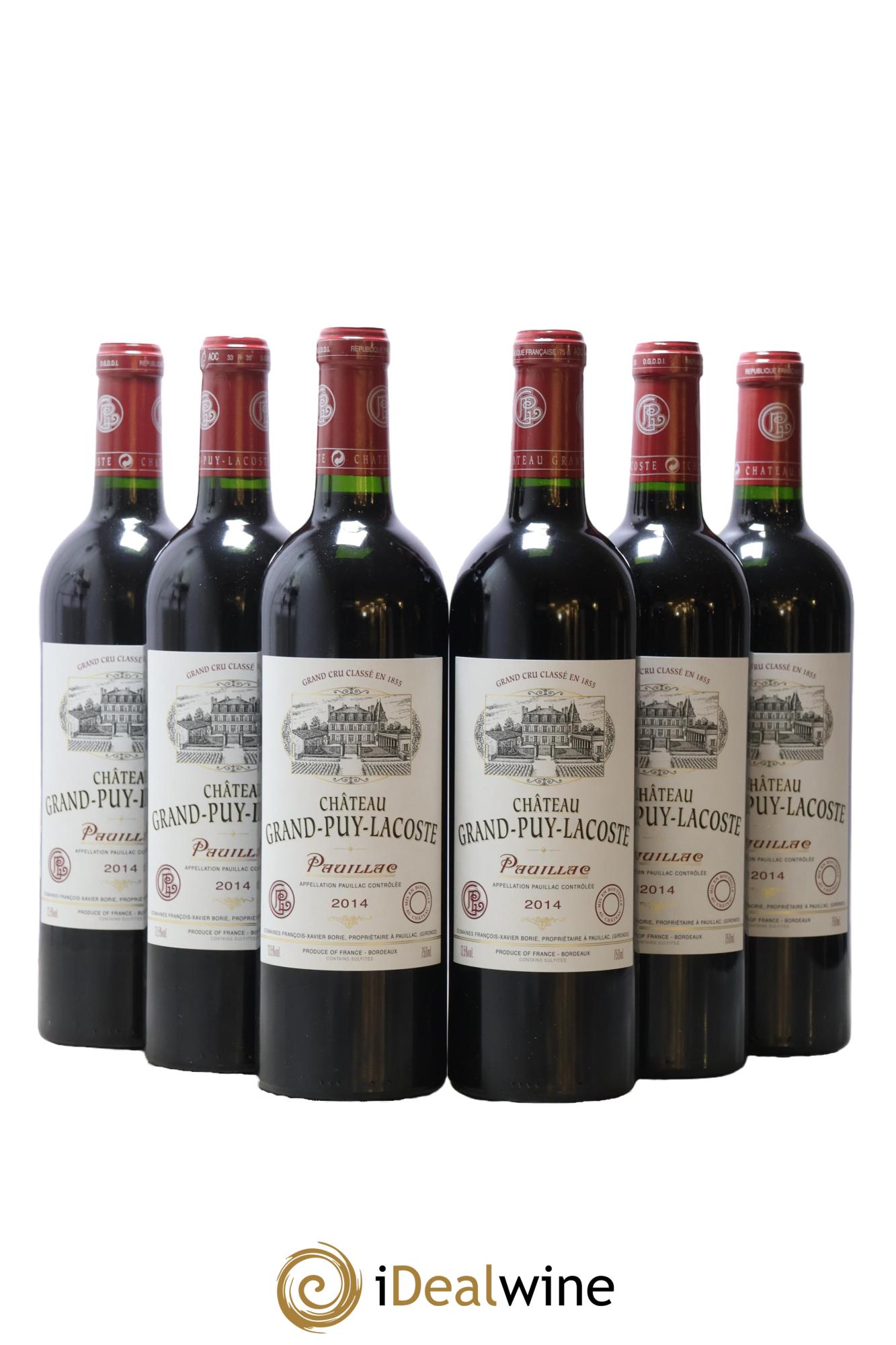 Château Grand Puy Lacoste 5ème Grand Cru Classé 2014 - Lotto di 6 bottiglie - 0