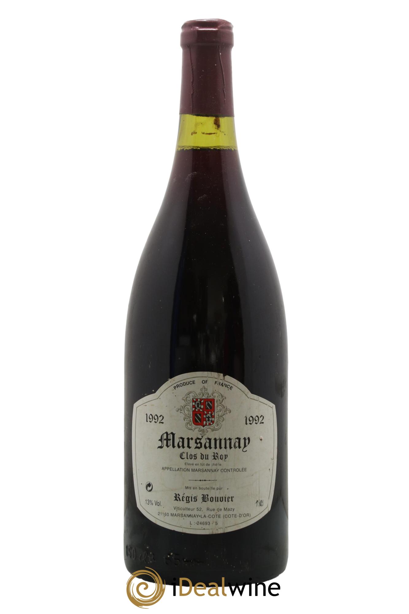 Marsannay Clos Du Roy Regis Bouvier 1992 - Lot de 1 magnum - 0