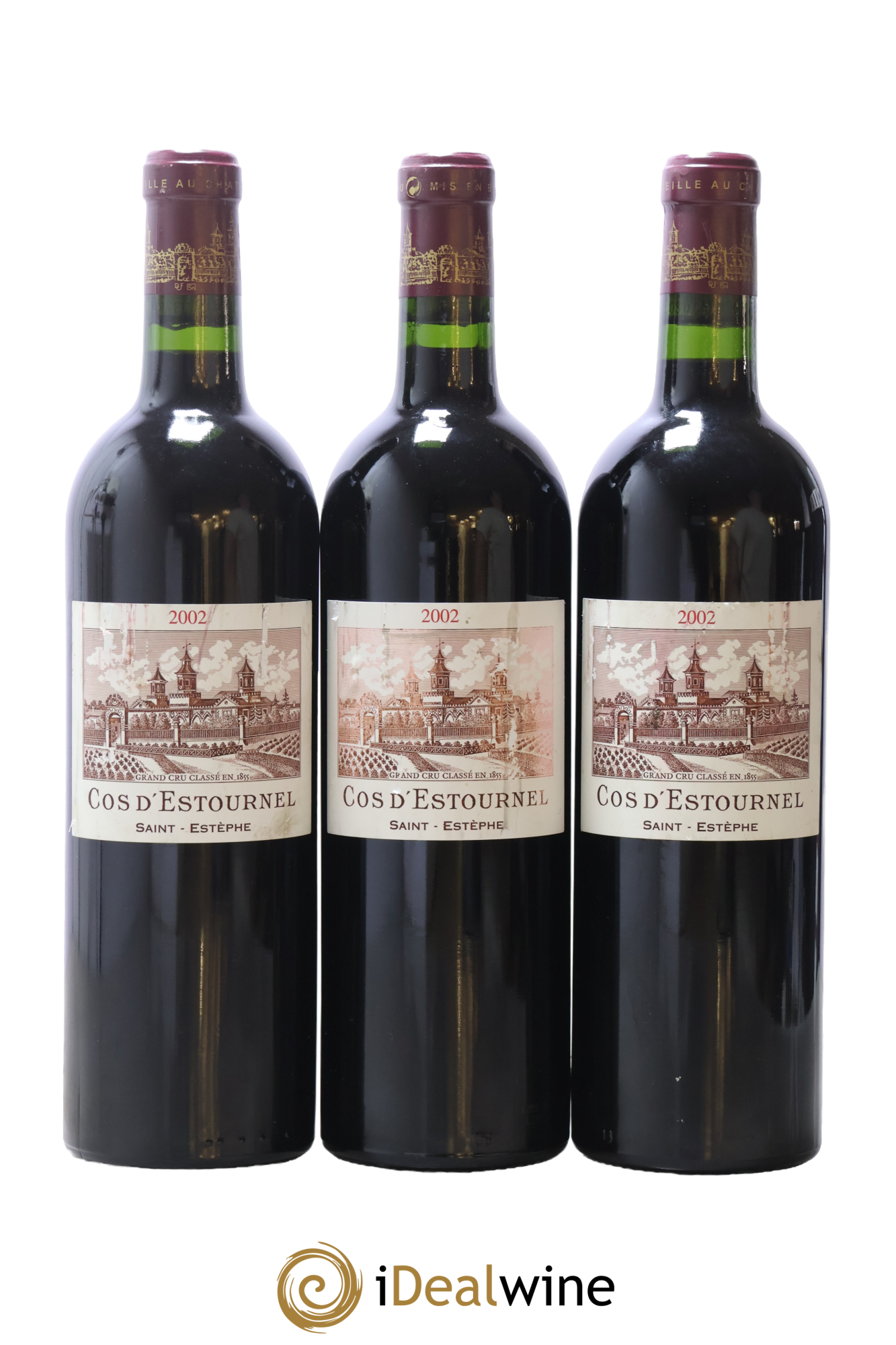 Cos d'Estournel 2ème Grand Cru Classé 2002 - Lot of 3 bottles - 0