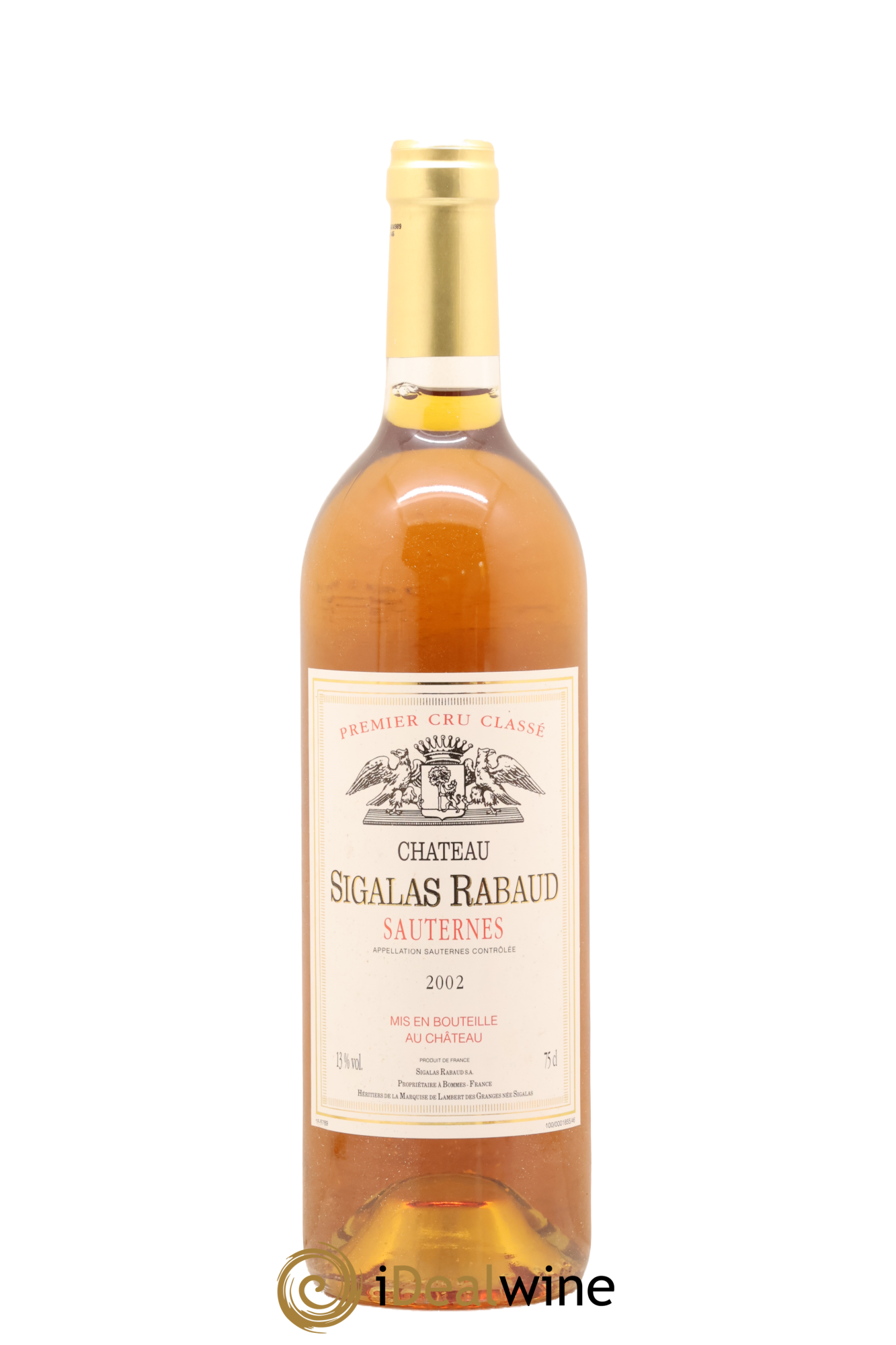 Château Sigalas Rabaud 1er Grand Cru Classé 2002 - Lot of 1 bottle - 0