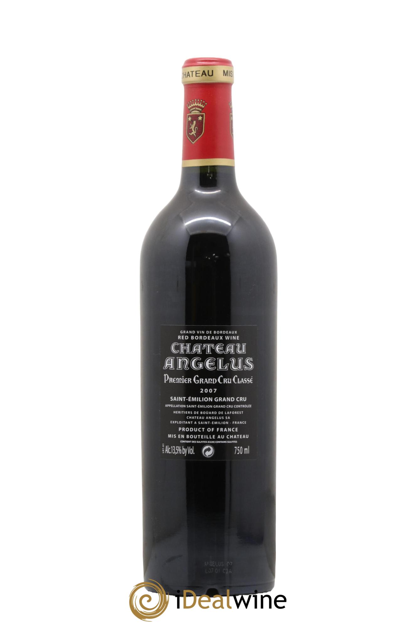 Château Angélus 1er Grand Cru Classé A 2007 - Lot de 1 bouteille - 1