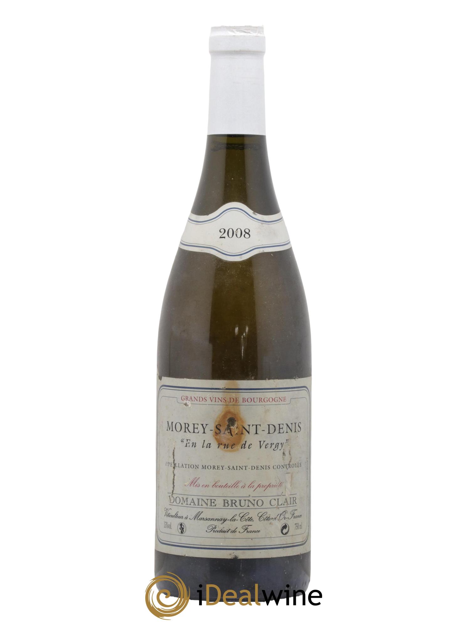 Morey-Saint-Denis En la Rue de Vergy Bruno Clair (Domaine) 2008 - Lot de 1 bouteille - 0