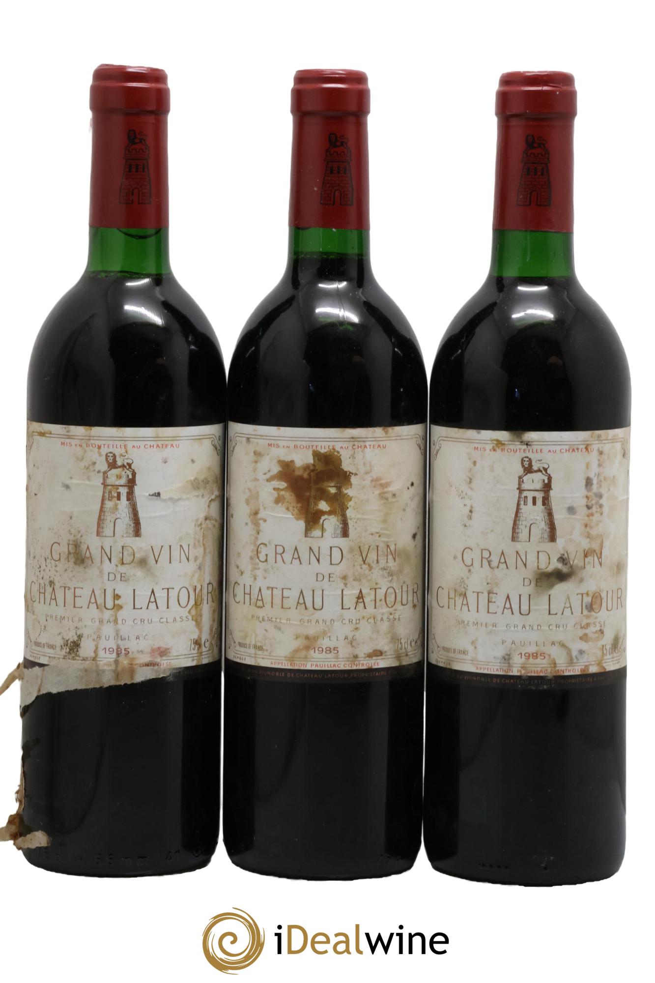 Château Latour 1er Grand Cru Classé 1985 - Lot of 3 bottles - 0