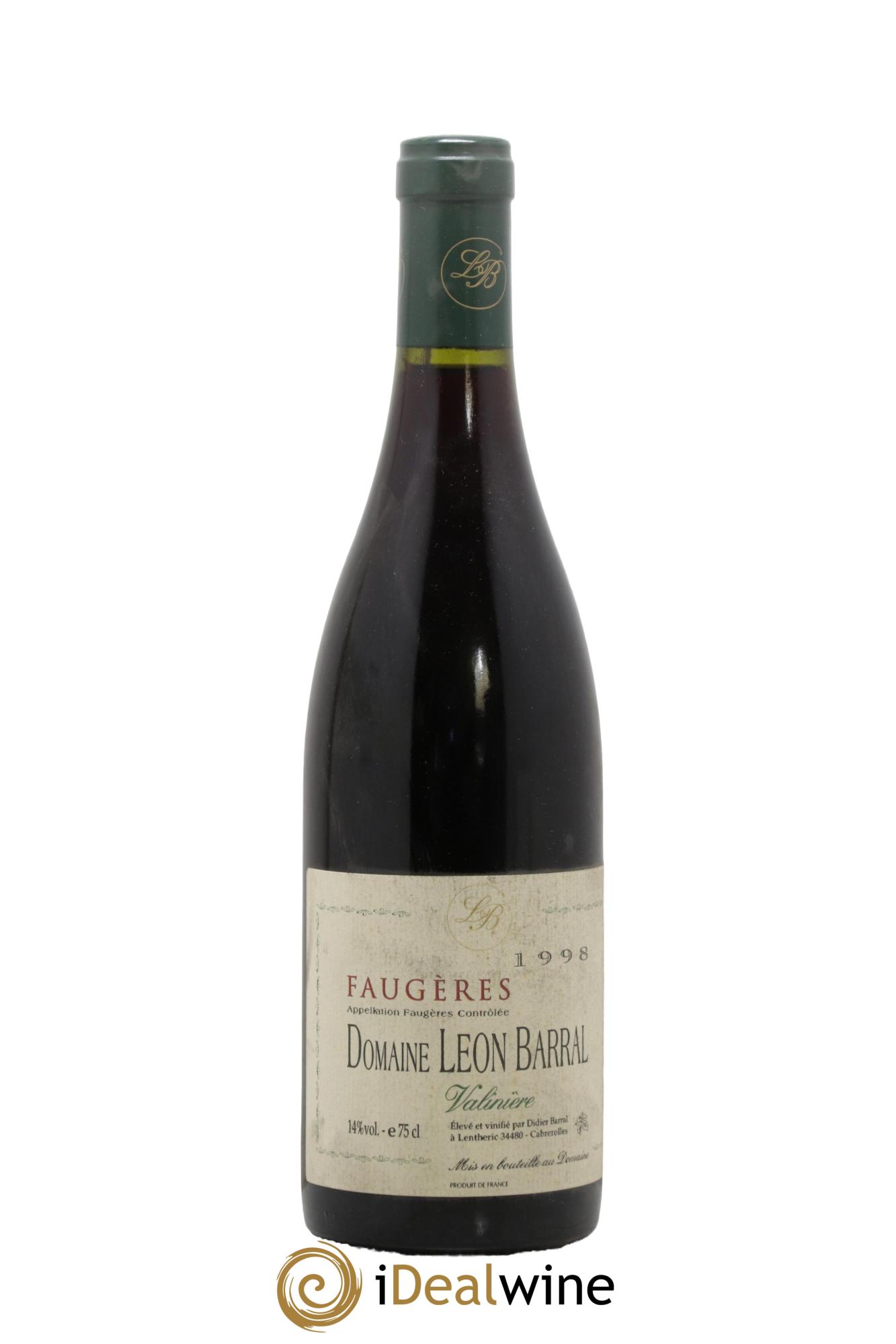 Faugères Valinière Domaine Léon Barral 1998 - Lotto di 1 bottiglia - 0