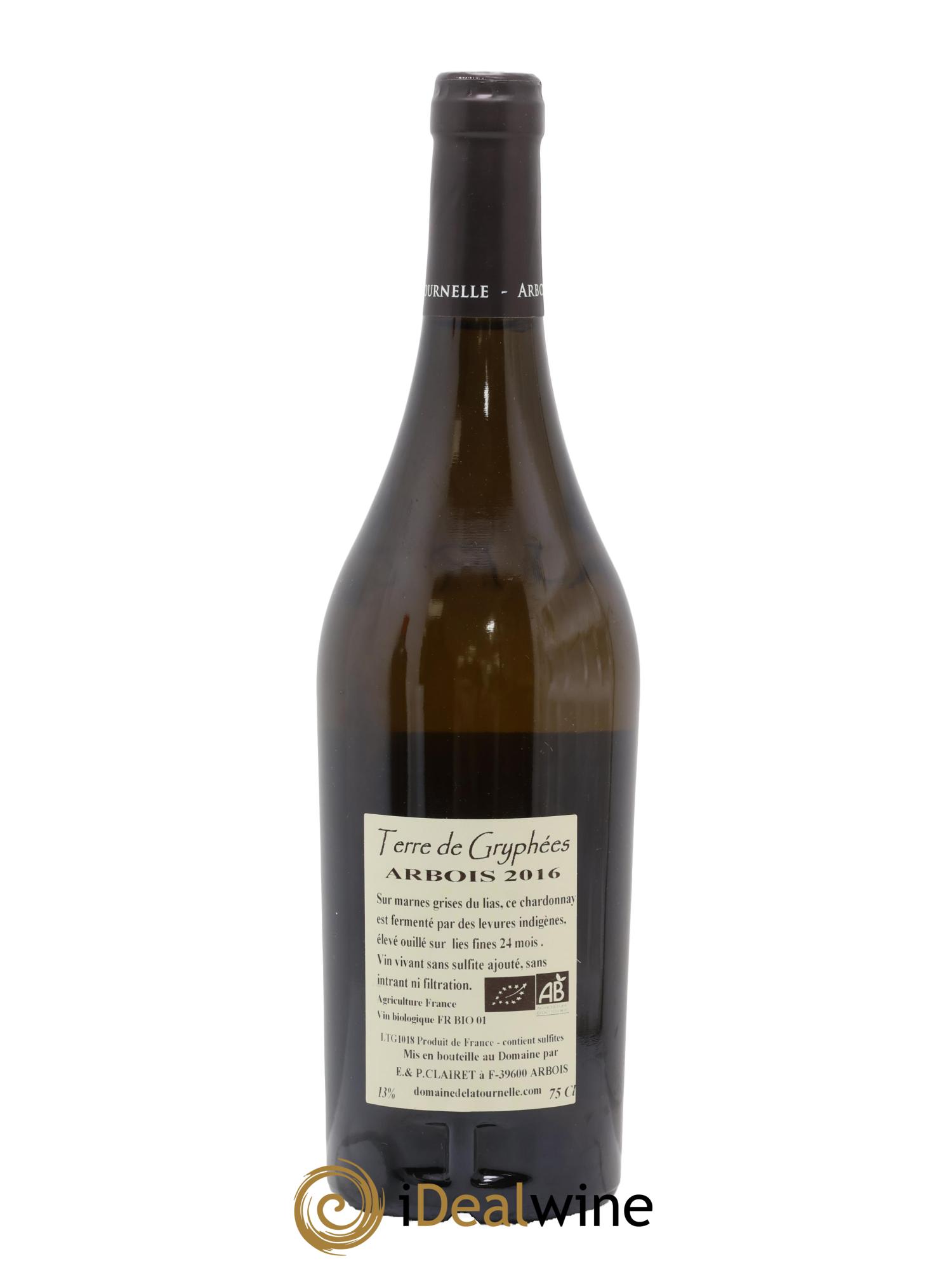 Arbois Terre De Gryphées Domaine de la Tournelle 2016 - Lot de 1 bouteille - 1