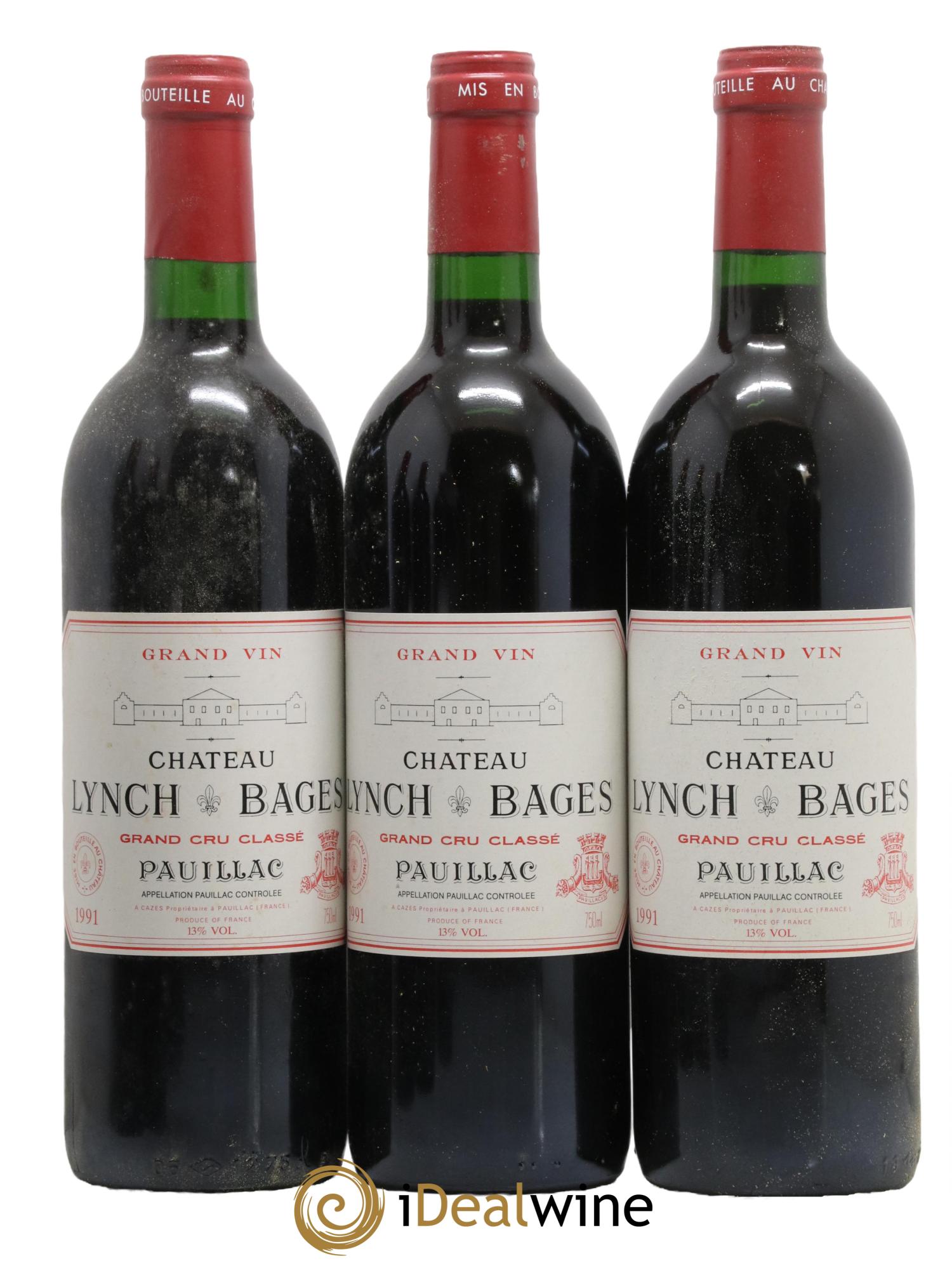 Château Lynch Bages 5ème Grand Cru Classé 1991 - Lot de 6 bouteilles - 1