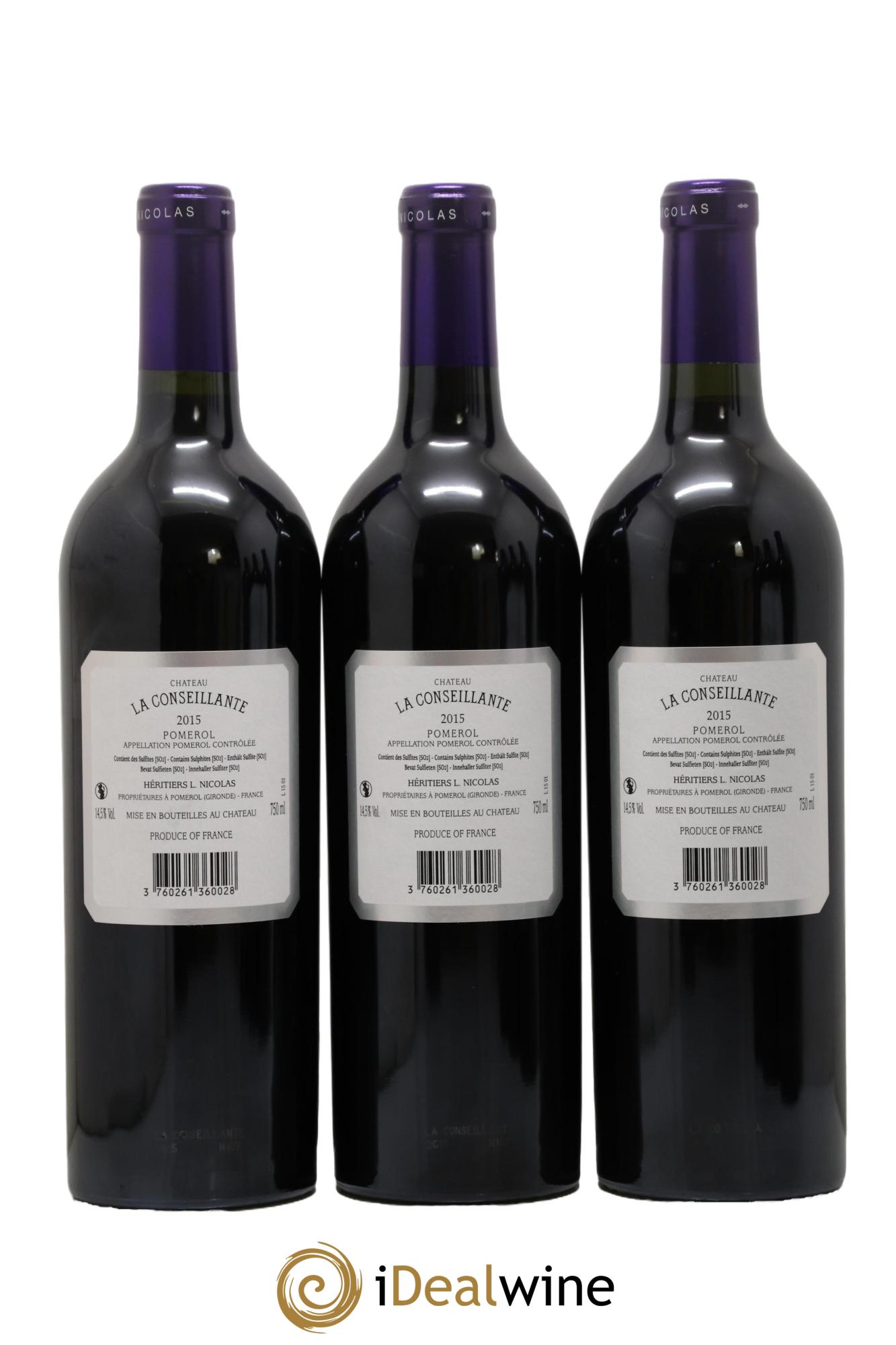 Château la Conseillante 2015 - Lot of 6 bottles - 4