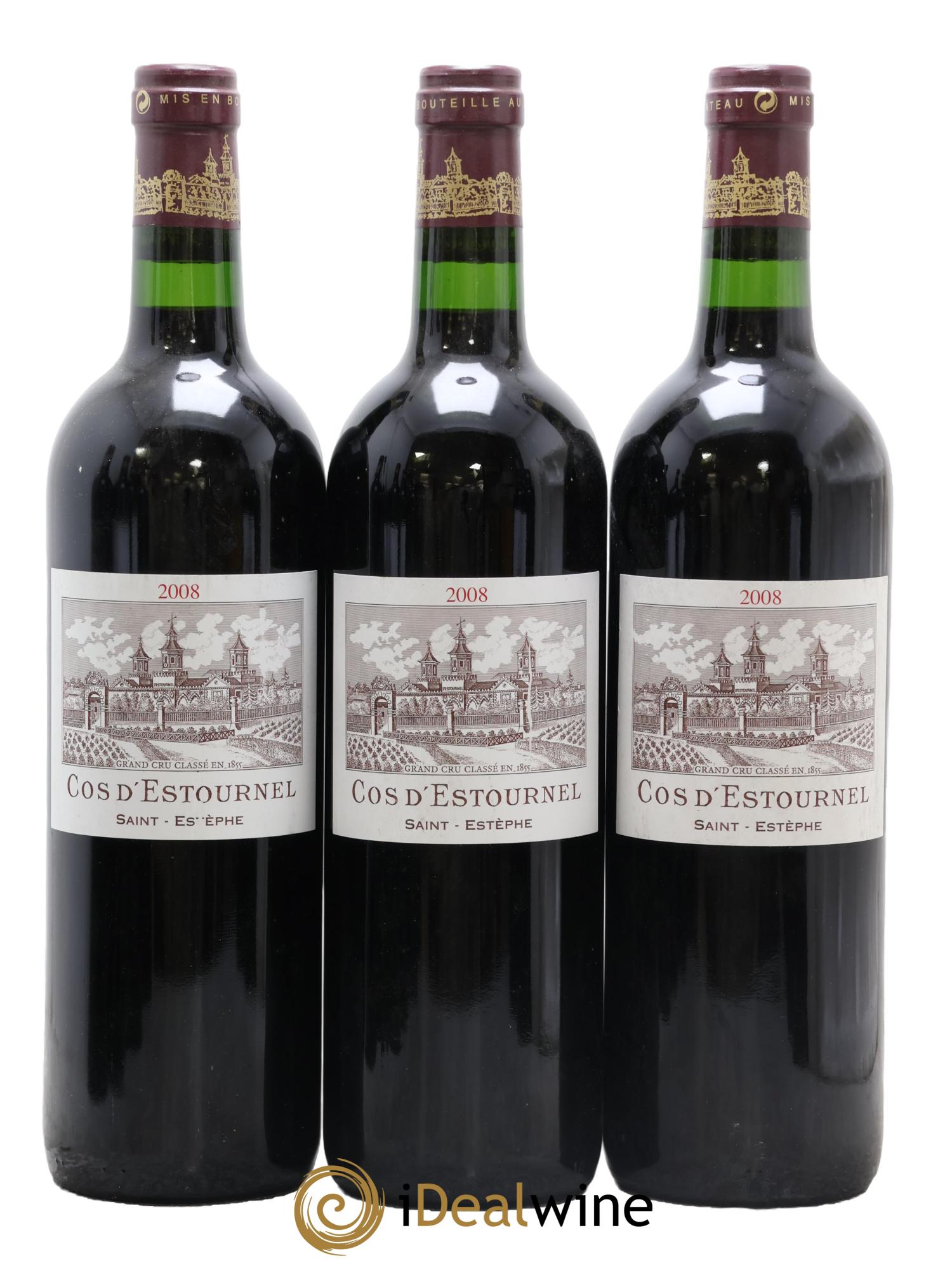 Cos d'Estournel 2ème Grand Cru Classé 2008 - Lot de 3 bouteilles - 0