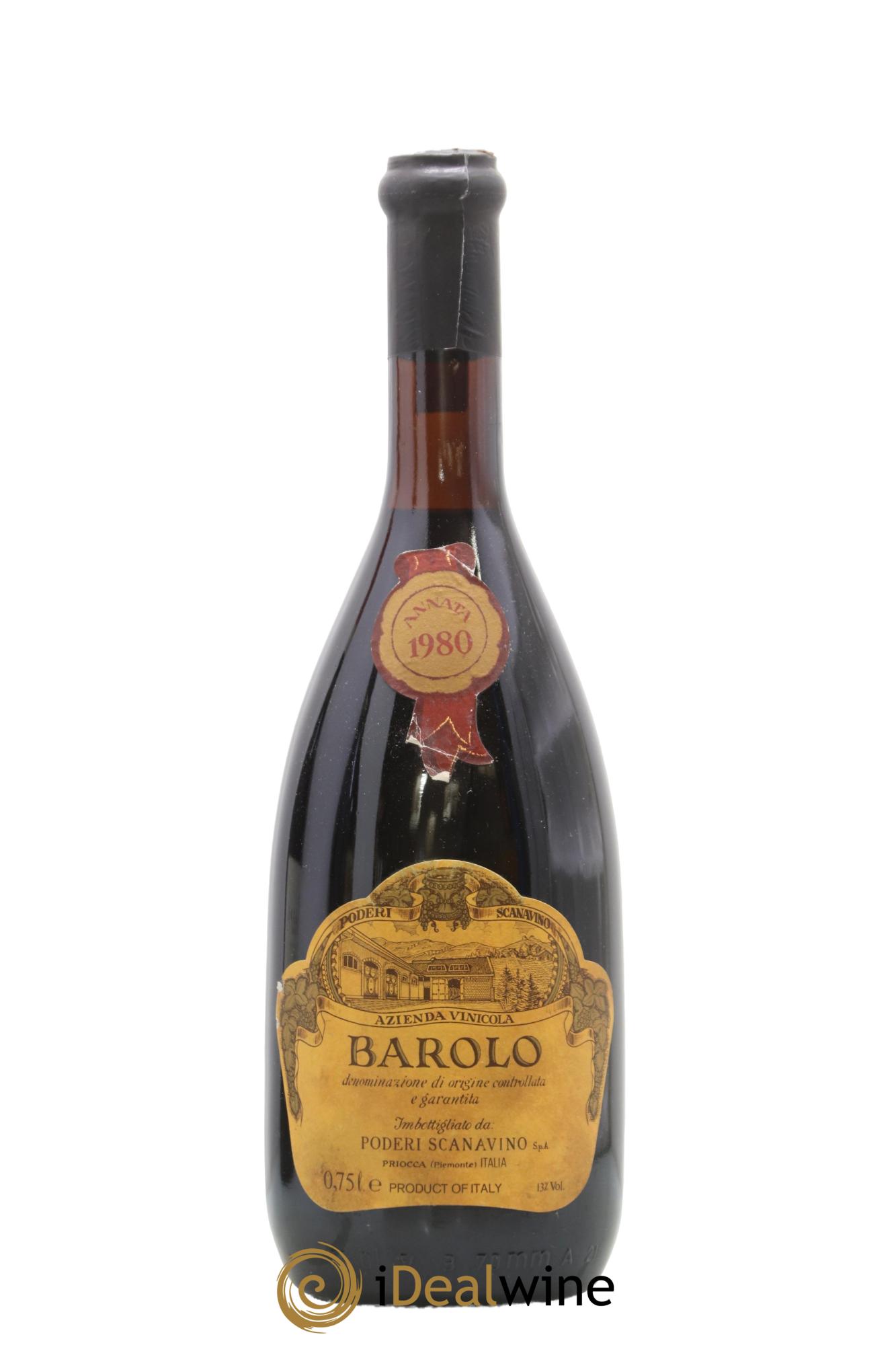 Barolo DOCG Poderi Scanavino 1980 - Lot de 1 bouteille - 0
