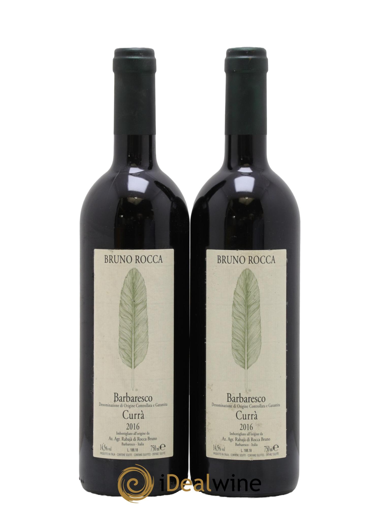 Barbaresco DOCG Currà Bruno Rocca 2016 - Lotto di 2 bottiglie - 0
