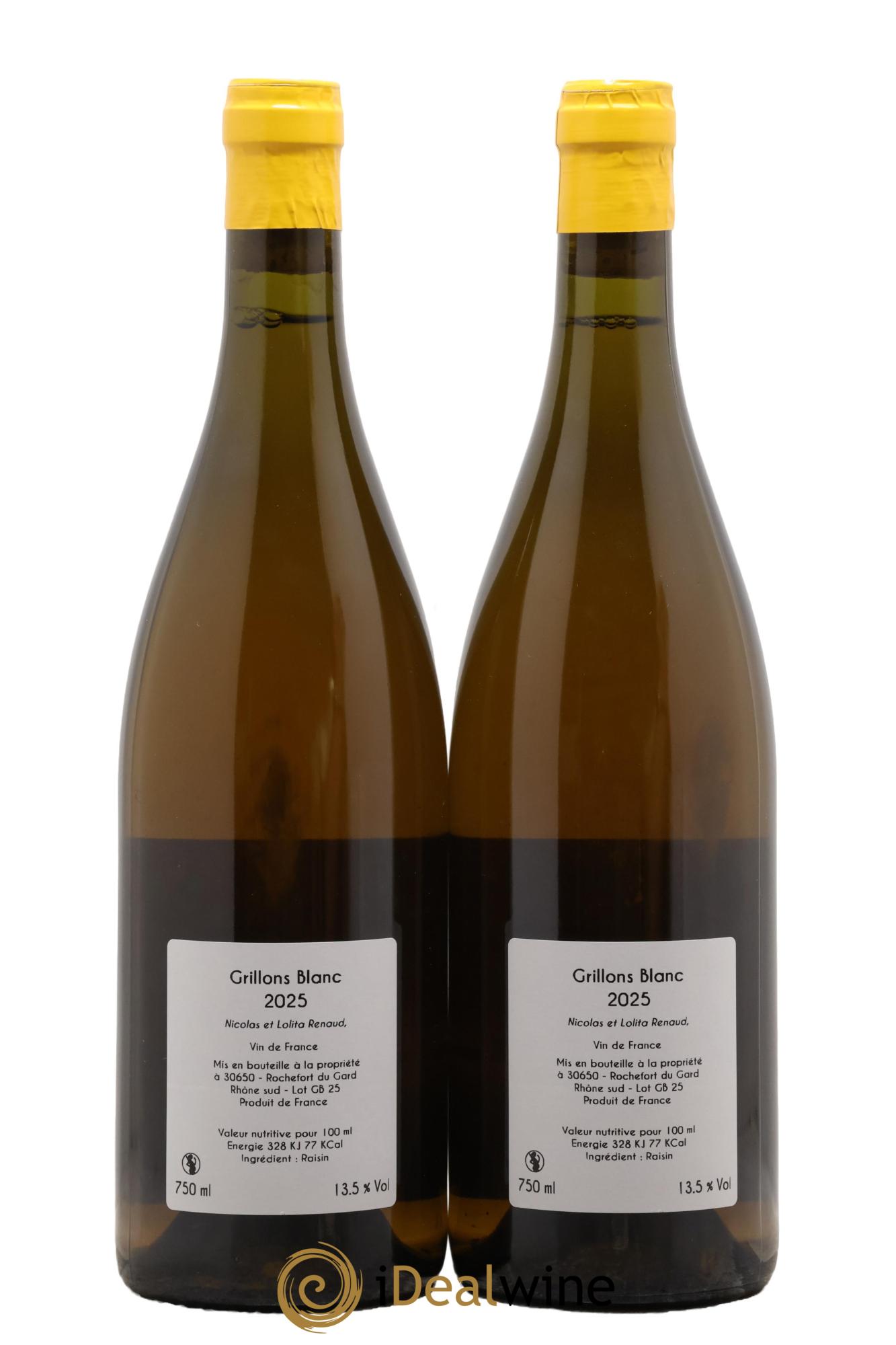 Vin de France Les Grillons Clos des Grillons 2025 - Lot of 2 bottles - 1