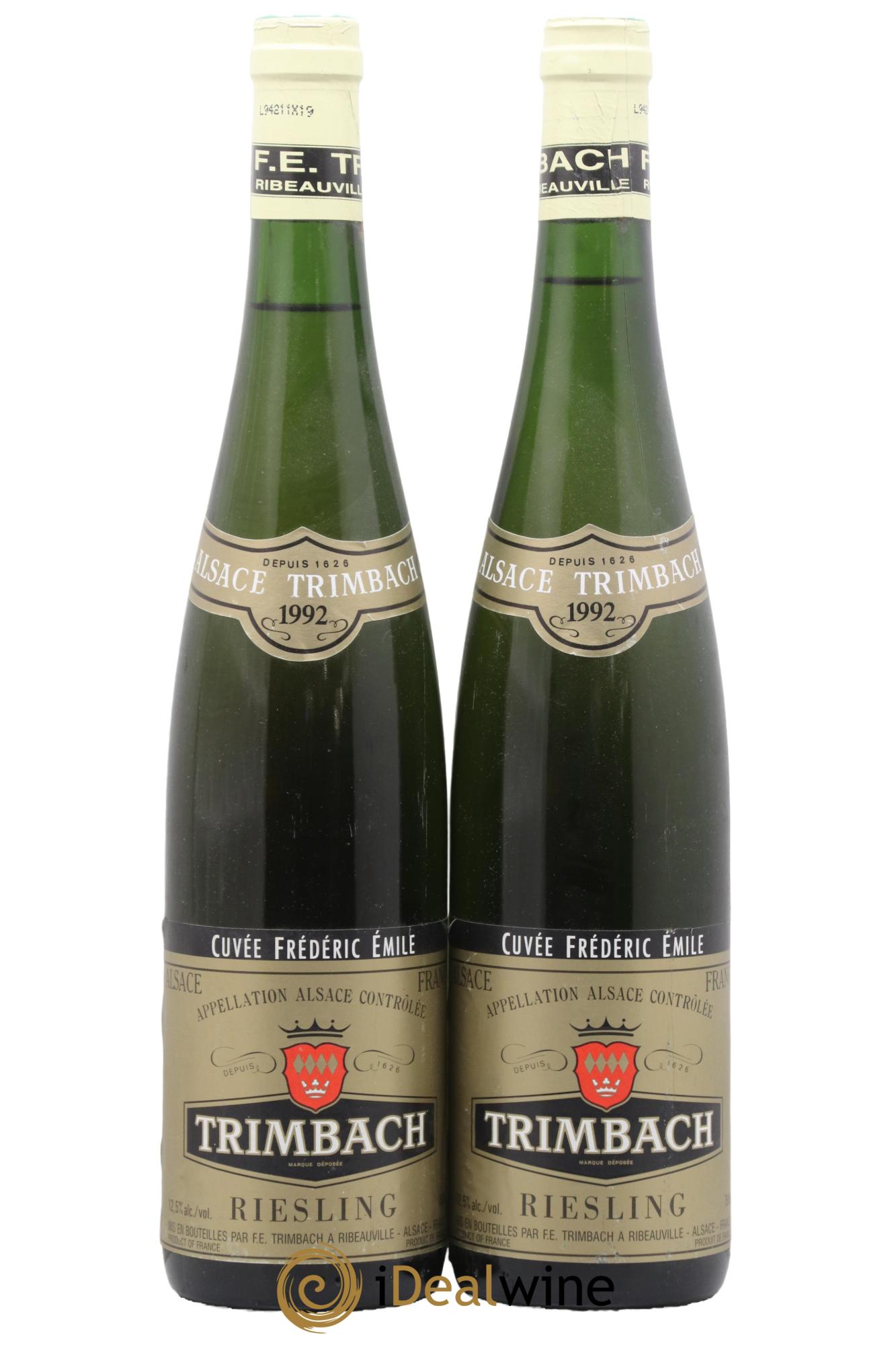 Alsace Riesling Cuvée Frédéric Emile Trimbach (Domaine) 1992 - Lot de 2 bouteilles - 0