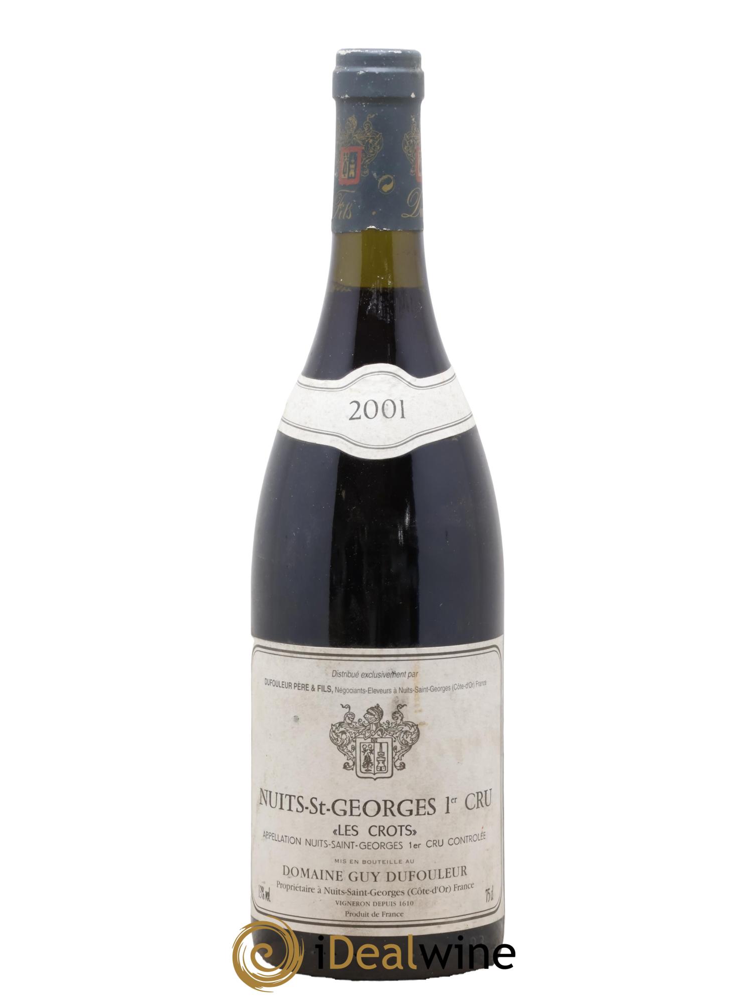 Nuits-Saint-Georges 1er Cru Les Crots Domaine Guy Dufouleur 2001 - Lot de 1 bouteille - 0