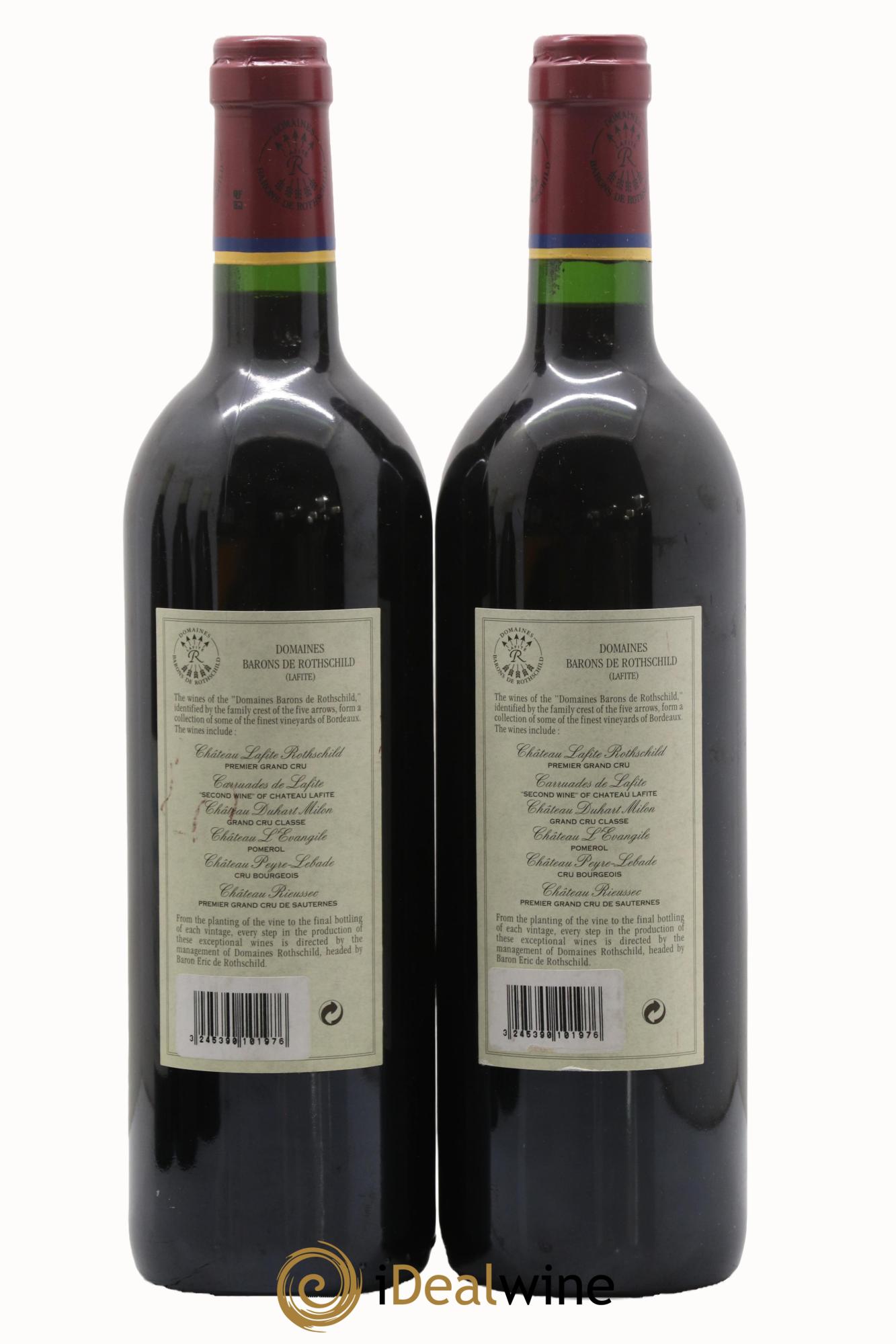 Carruades de Lafite Rothschild Second Vin 1999 - Lot de 2 bouteilles - 1