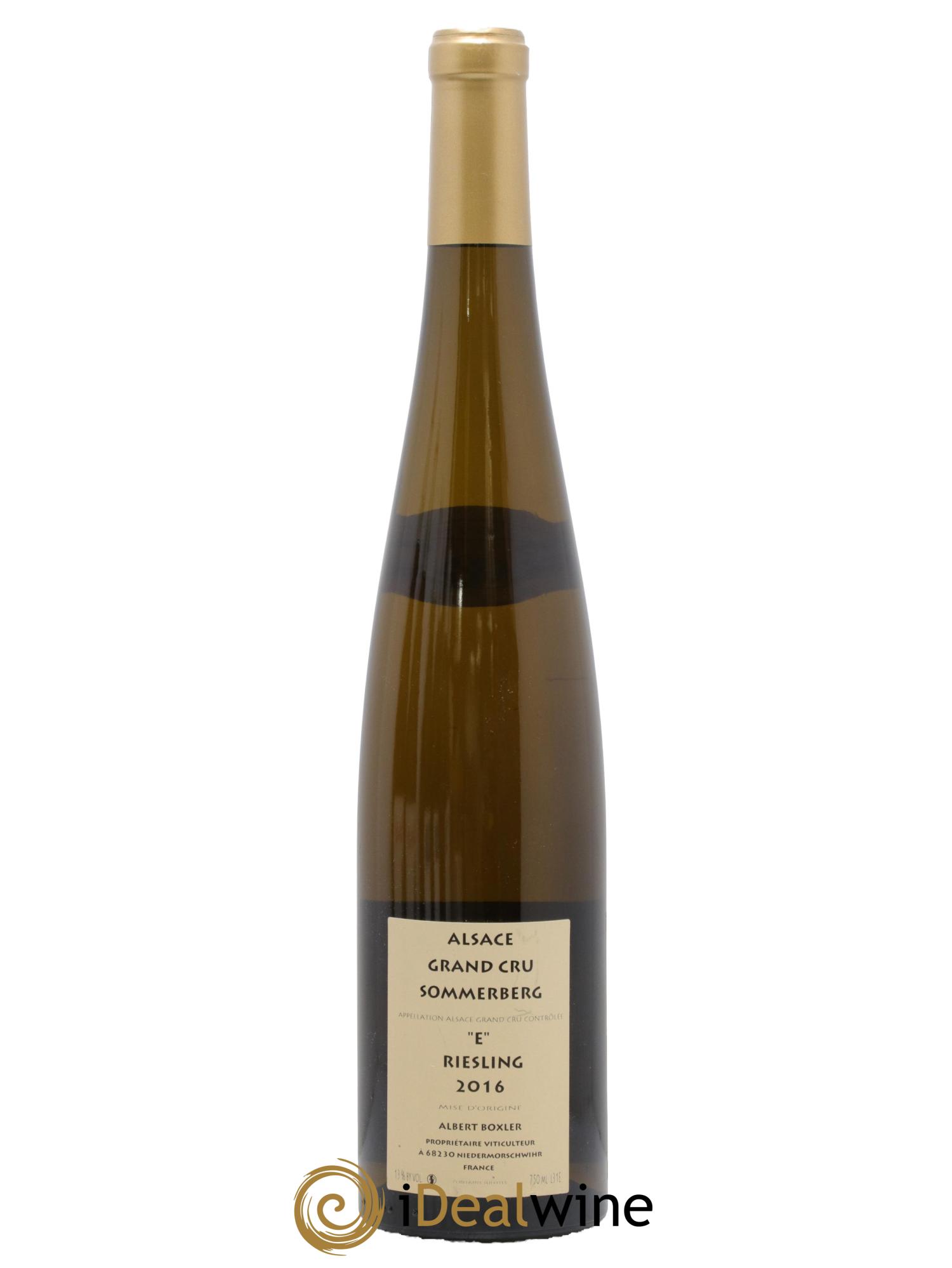 Alsace Riesling Grand Cru Sommerberg E Albert Boxler 2016 - Lot de 1 bouteille - 1
