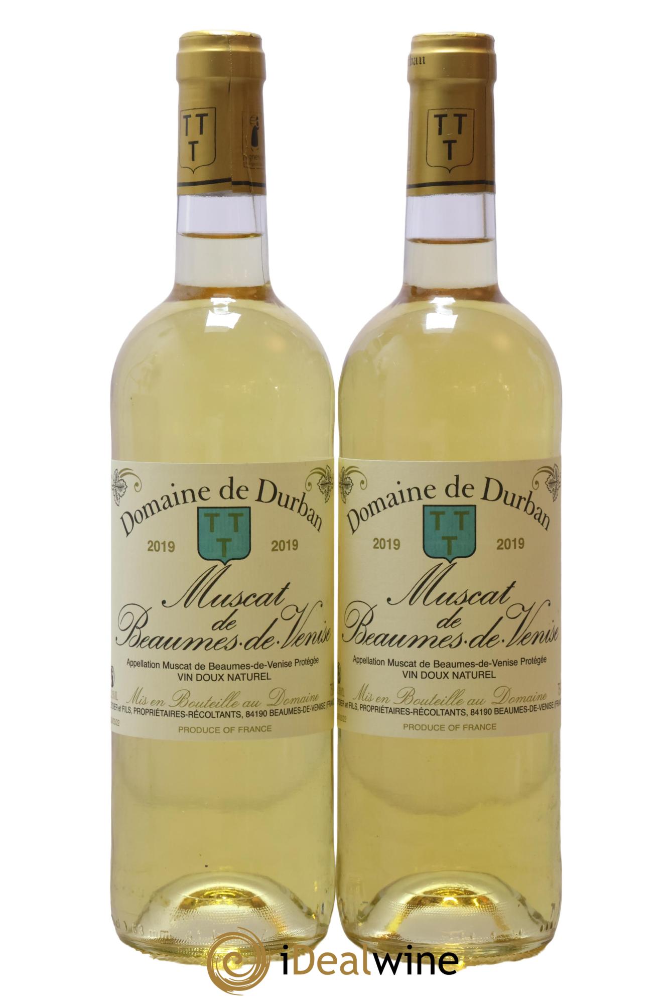 Muscat de Beaumes de Venise Domaine Durban 2019 - Lot of 2 bottles - 0