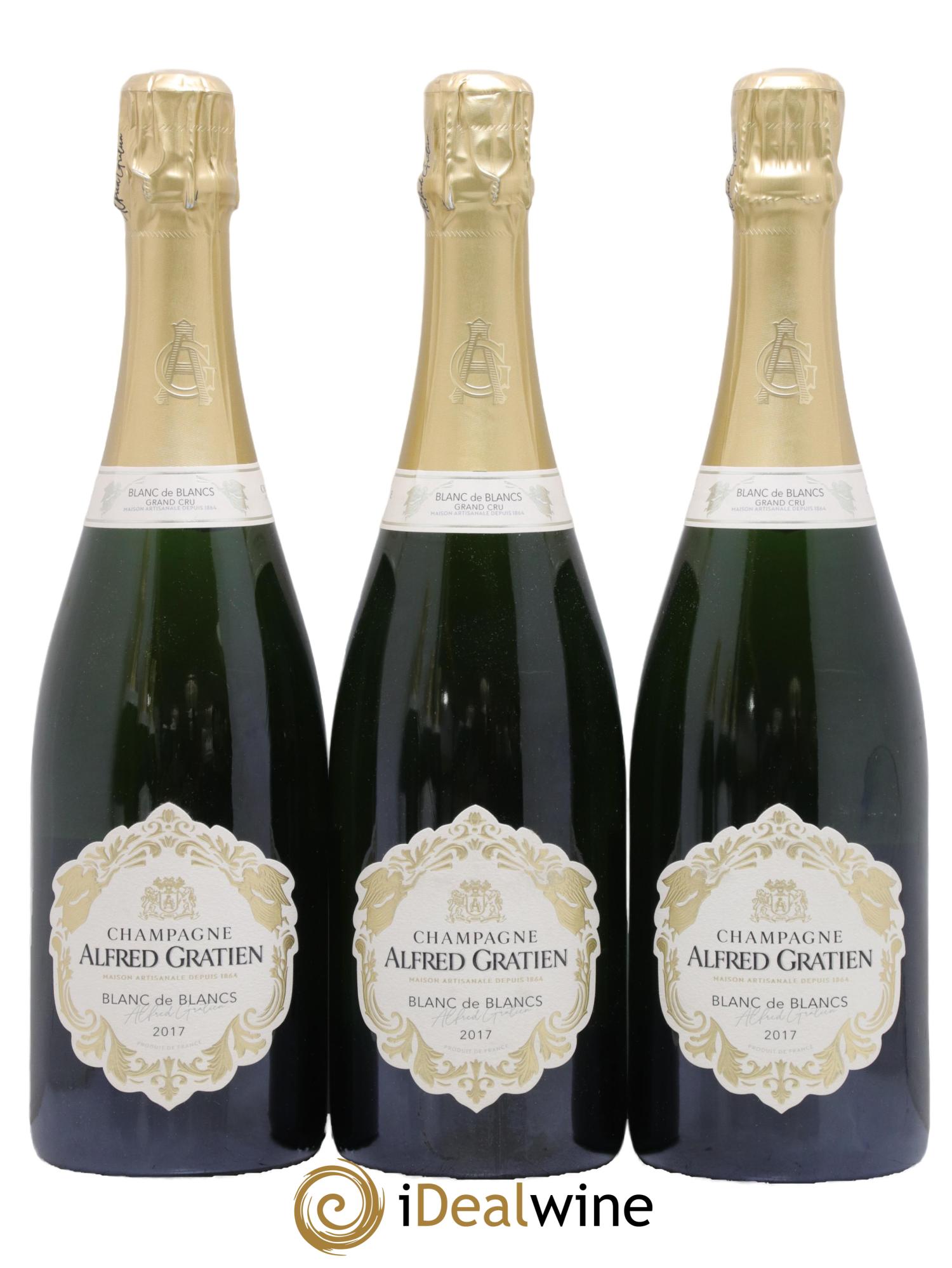 Champagne Blanc de Blancs Alfred Gratien 2017 - Posten von 3 Flaschen - 0