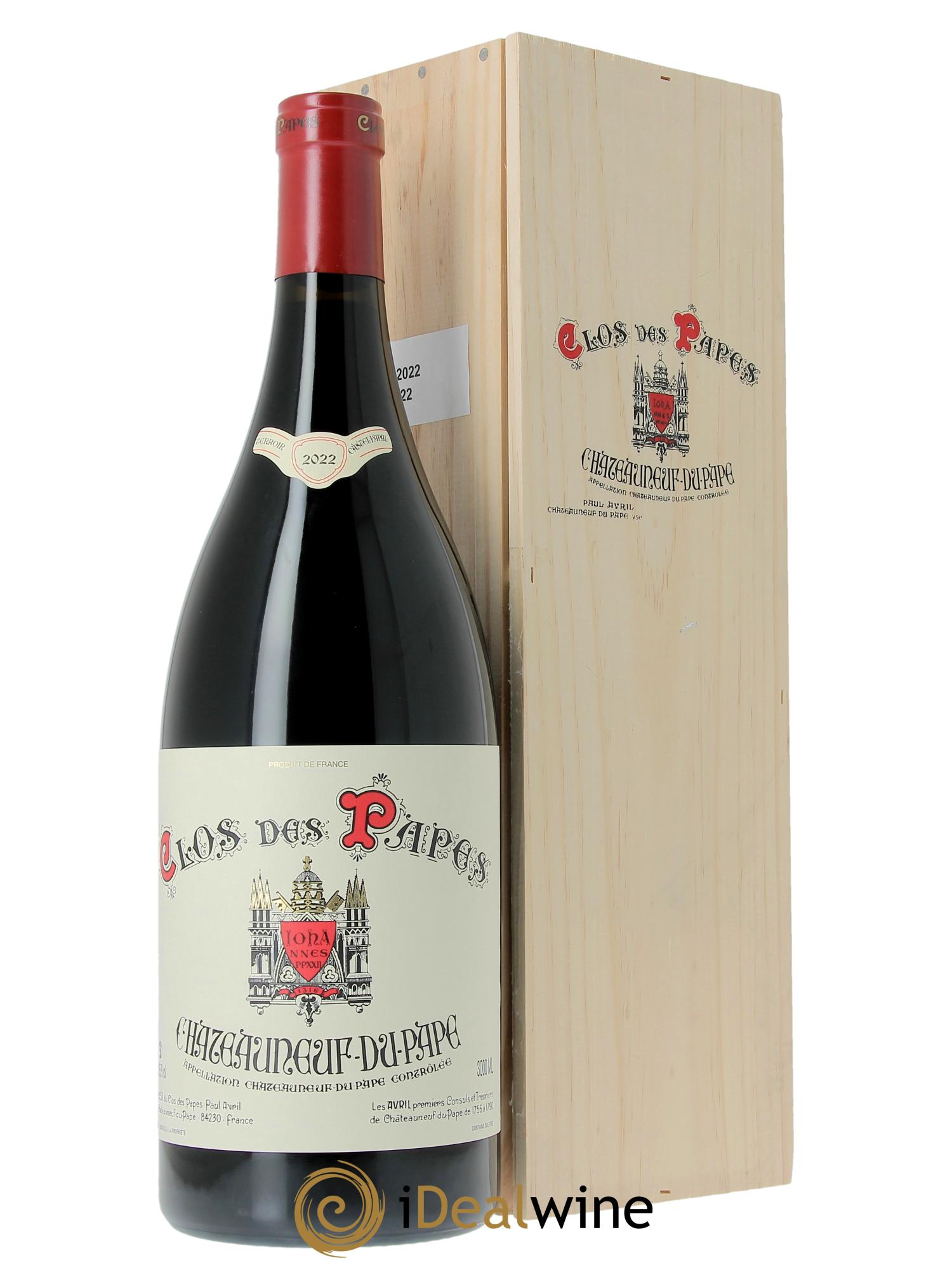 Châteauneuf-du-Pape Clos des Papes - Paul Avril 2022 - Lot de 1 double magnum - 0