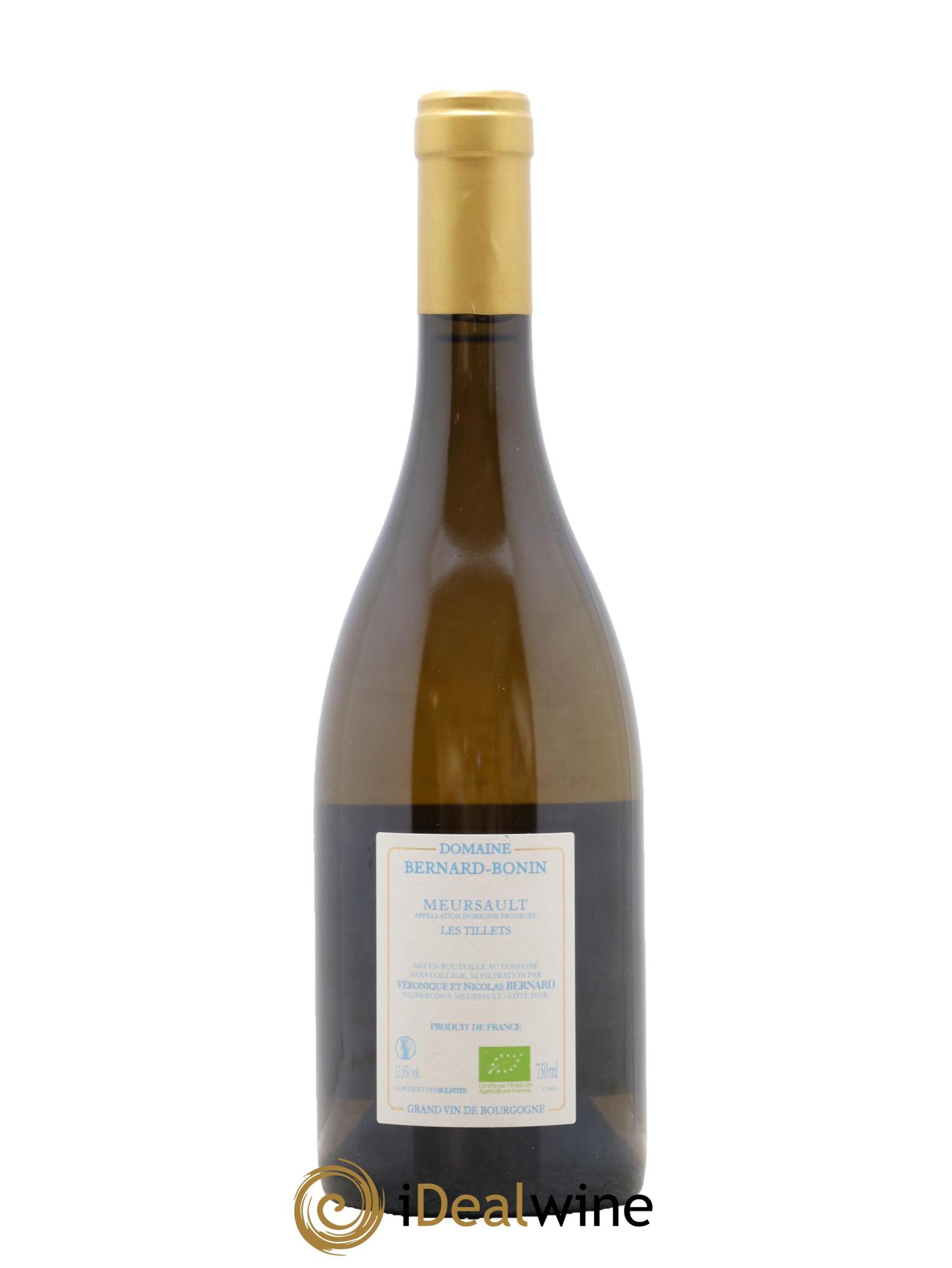Meursault Les Tillets Bernard Bonin 2019 - Lot de 1 bouteille - 1
