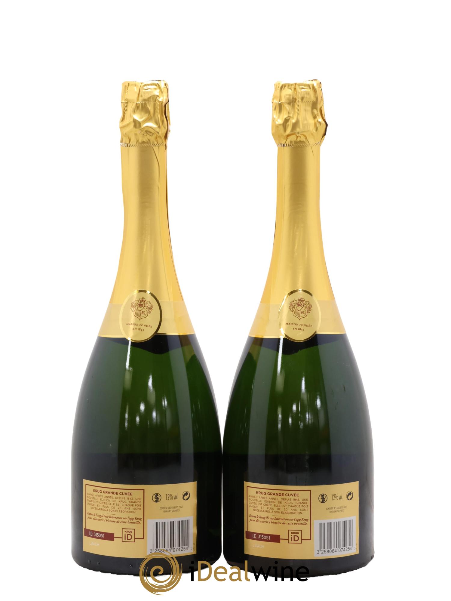 Grande Cuvée - 163ème édition Krug - Lot de 2 bouteilles - 1