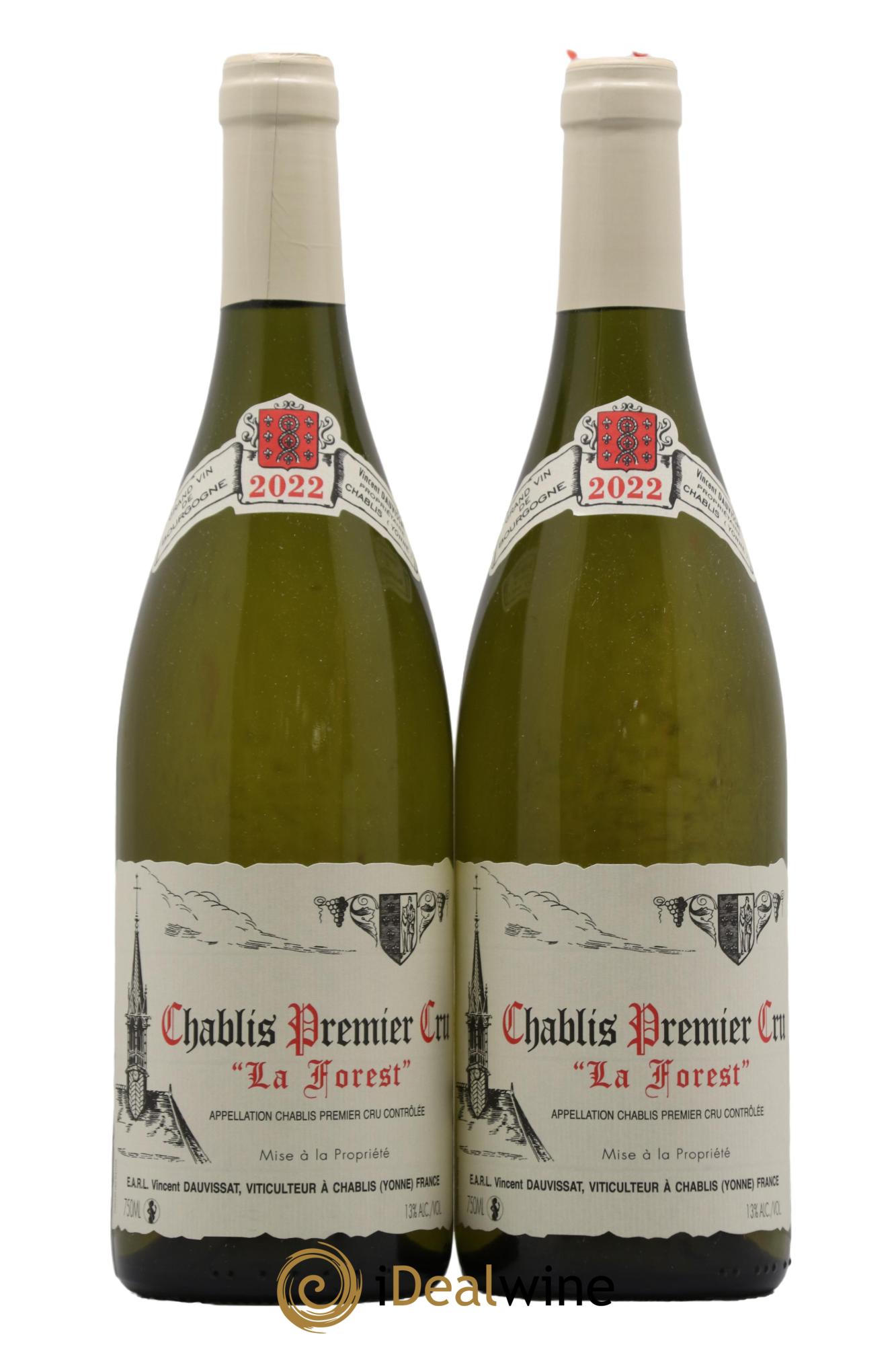 Chablis 1er Cru La Forest Vincent Dauvissat (Domaine) 2022 - Lot de 2 bouteilles - 0