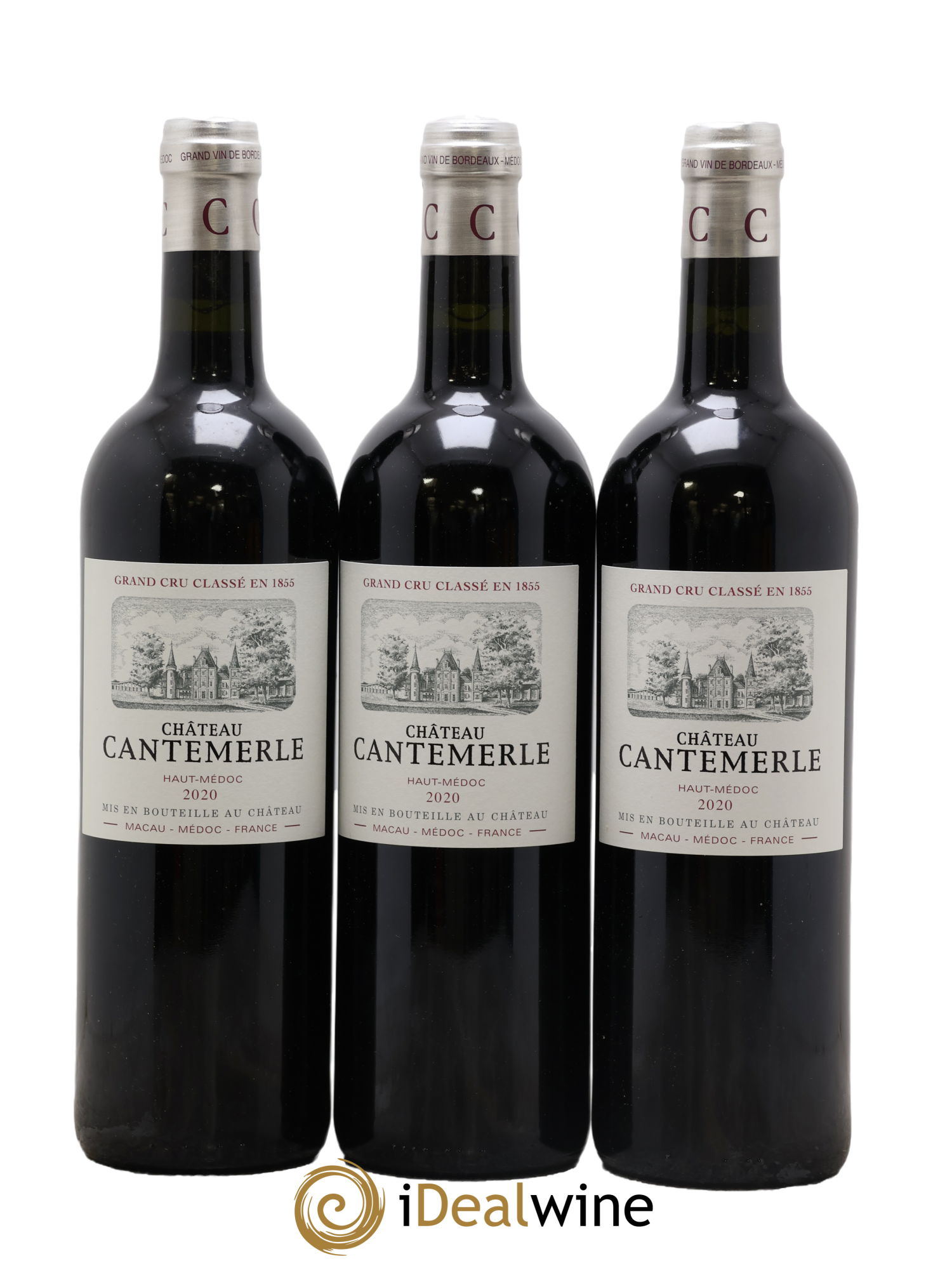 Château Cantemerle 5ème Grand Cru Classé 2020 - Posten von 3 Flaschen - 0