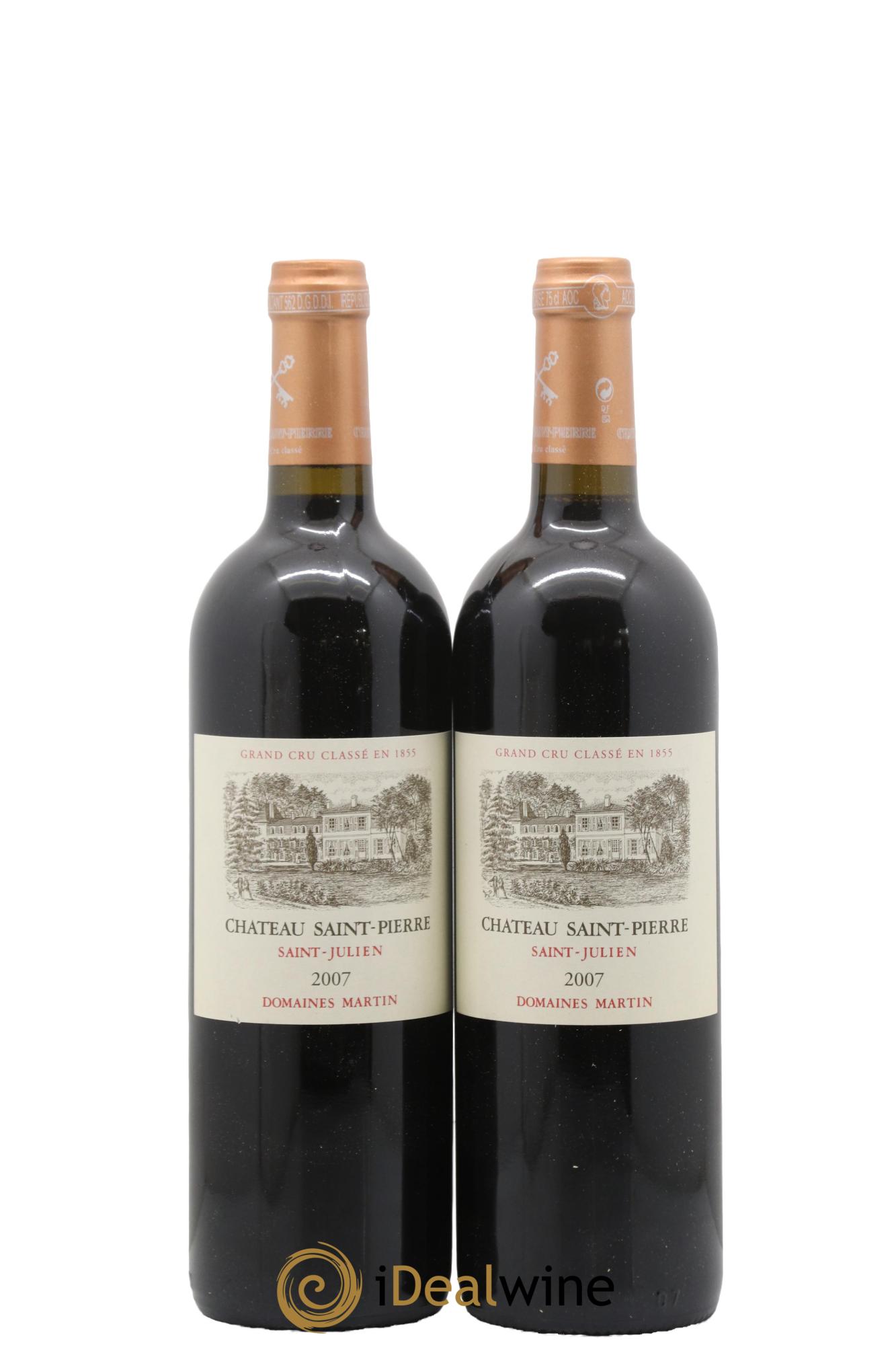 Château Saint-Pierre 4ème Grand Cru Classé 2007 - Lot of 2 bottles - 0