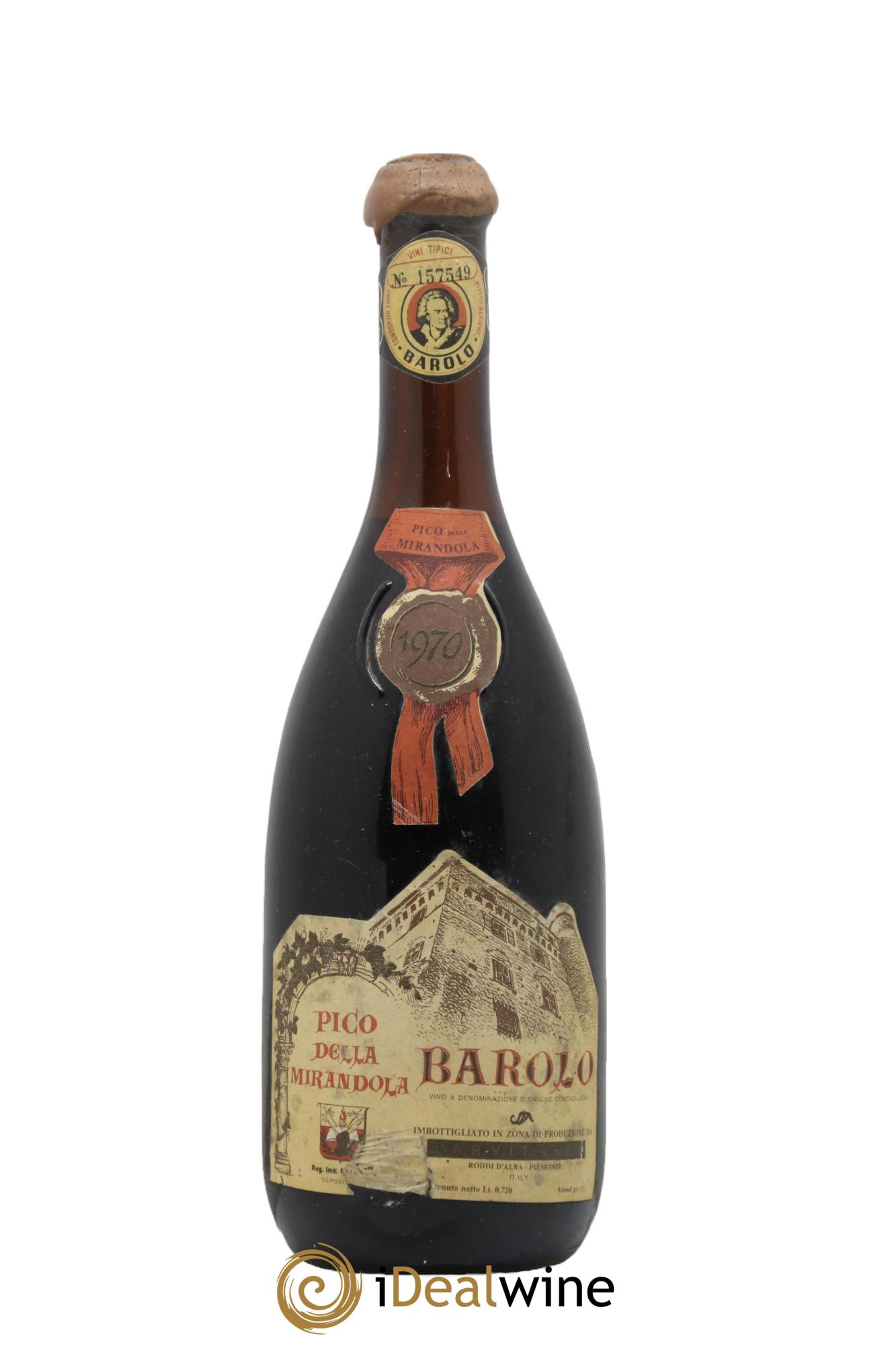 Barolo Pico Della Mirandola 1970 - Lot de 1 bouteille - 0