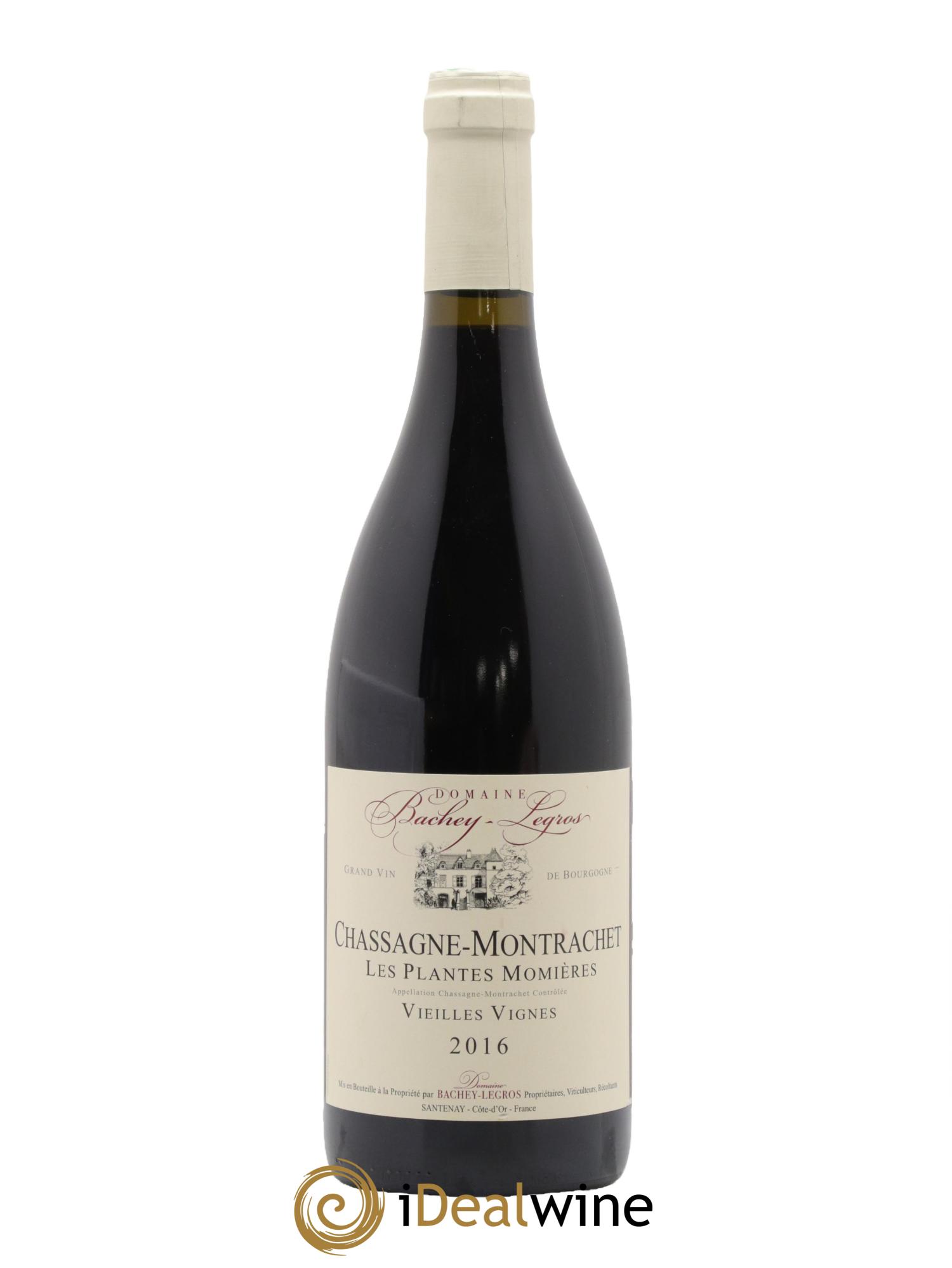 Chassagne-Montrachet Les Plantes Momières Vieilles Vignes Christiane Bachey-Legros 2016 - Lot de 1 bouteille - 0