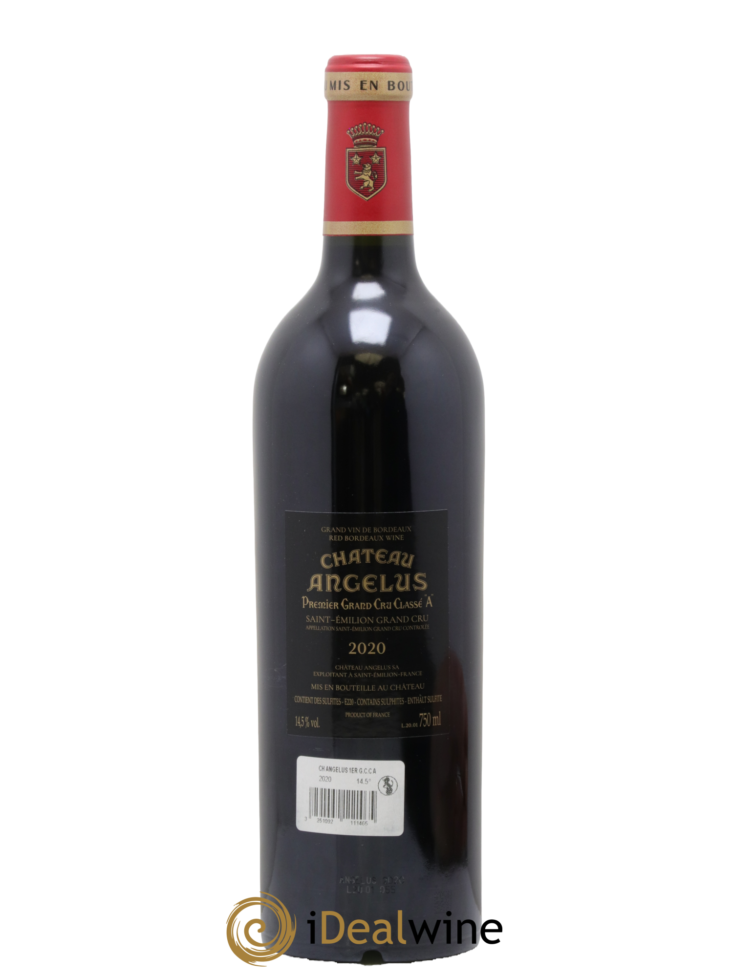 Château Angélus 1er Grand Cru Classé A 2020 - Lot de 1 bouteille - 1