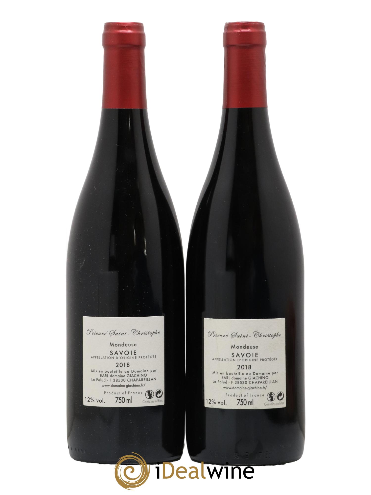 Vin de Savoie Prieuré Saint Christophe Domaine Giachino 2018 - Lot de 2 bouteilles - 1