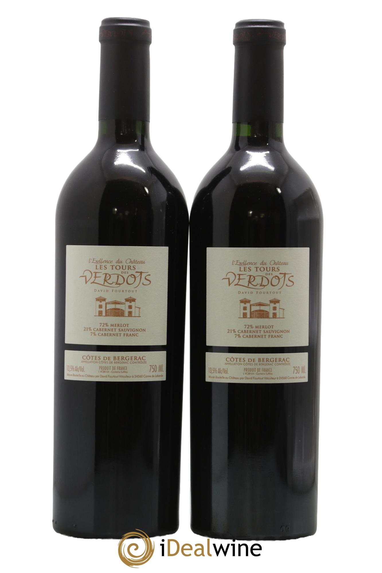Côtes de Bergerac Les Verdots L'Excellence David Fourtout 2004 - Posten von 2 Flaschen - 1