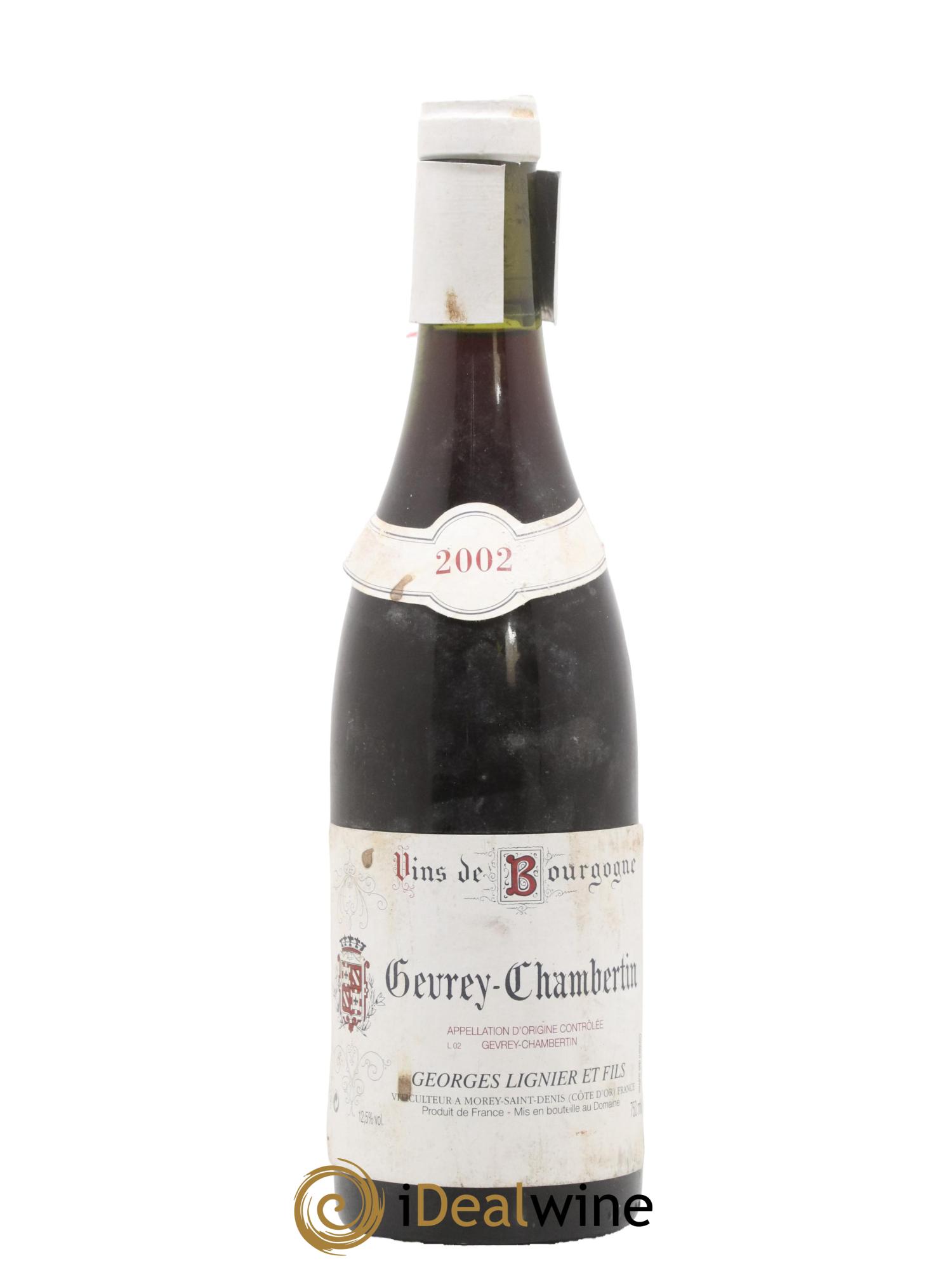 Gevrey-Chambertin Georges Lignier 2002 - Lot de 1 bouteille - 0