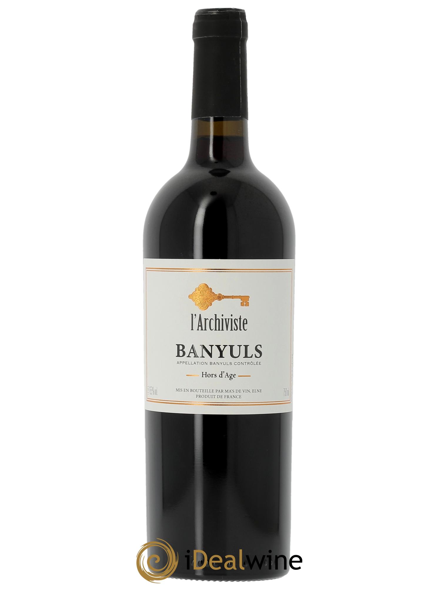 Banyuls Hors d'Âge L'Archiviste  - Lot de 1 bouteille - 0